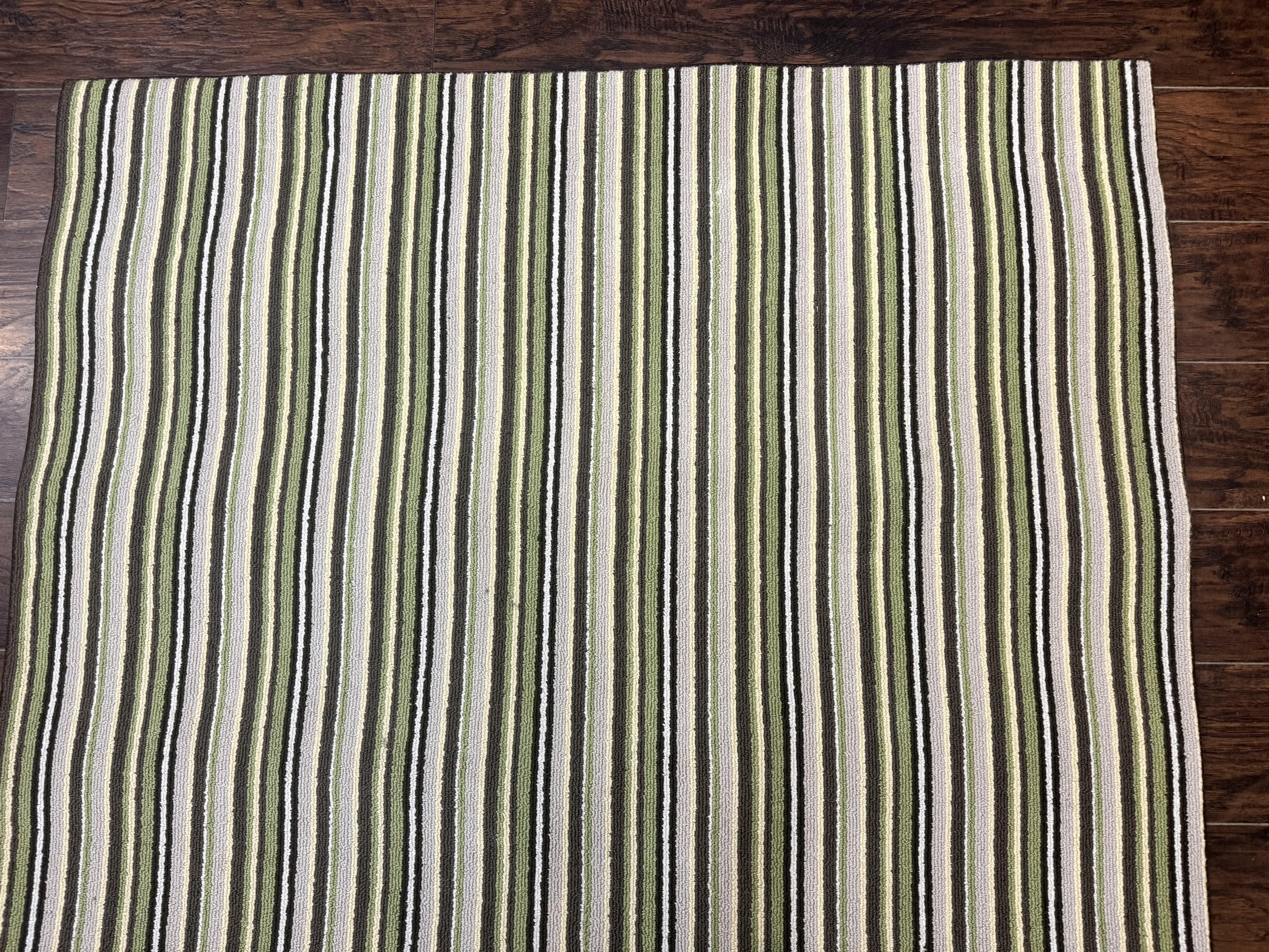 Stark Power Loomed Striped Rug 5x6, Multicolor Vintage Stark Carpet - Jewel Rugs