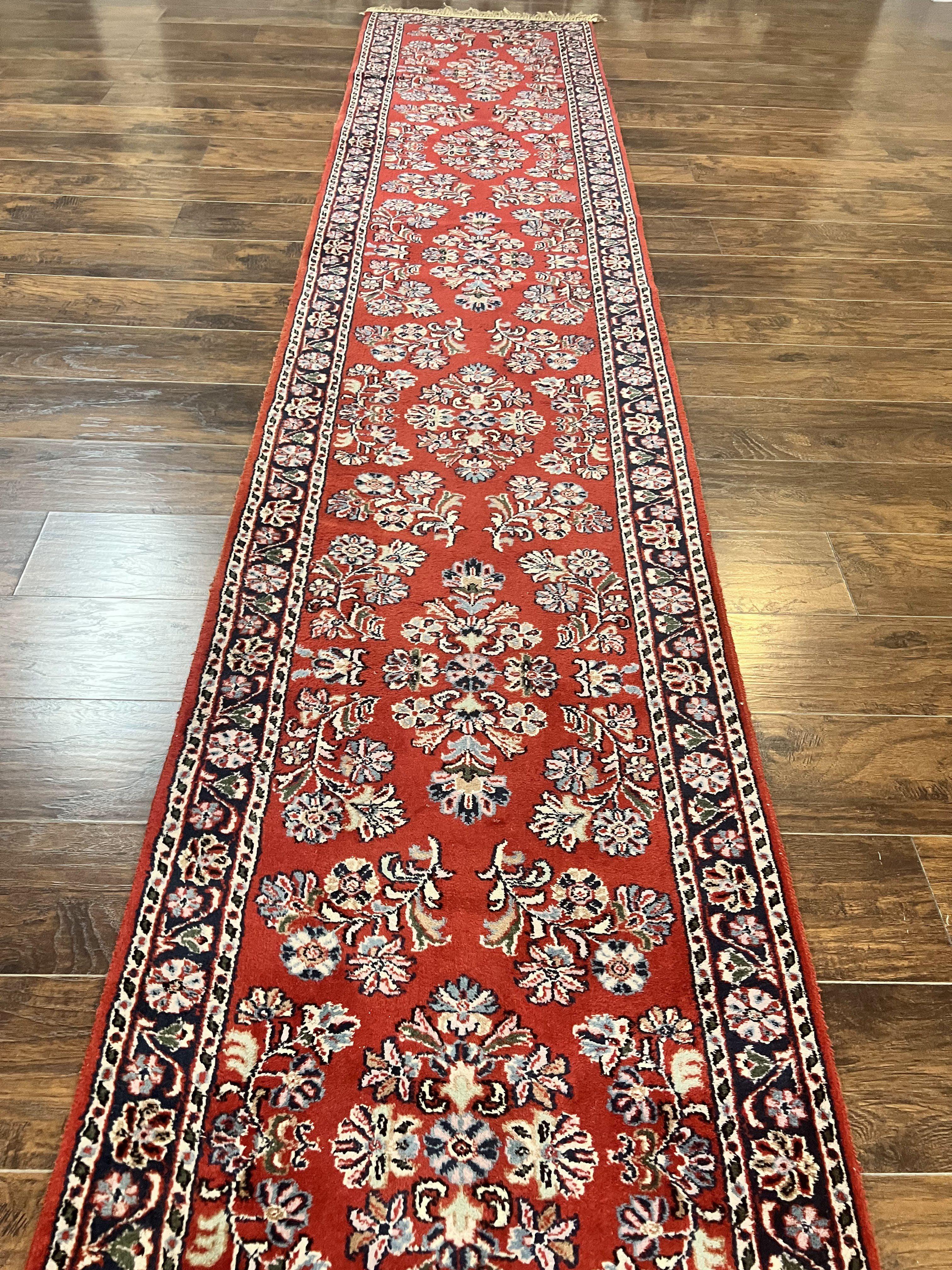 Persian Runner Rug 2.7 x 16, Sarouk Runner, Red - Jewel Rugs