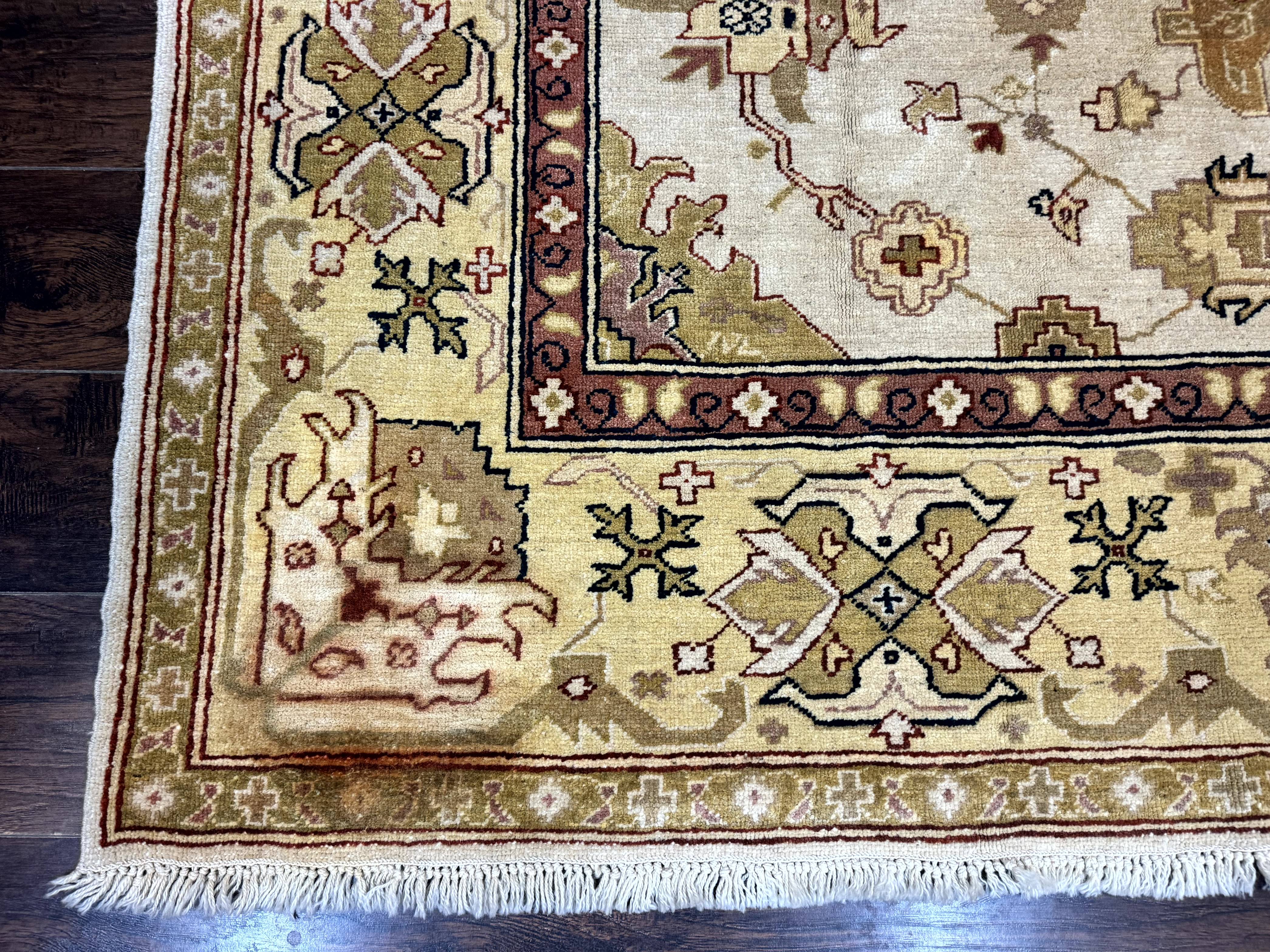 Turkish Oushak Rug 9x12, Oat Color, Wool Carpet - Jewel Rugs