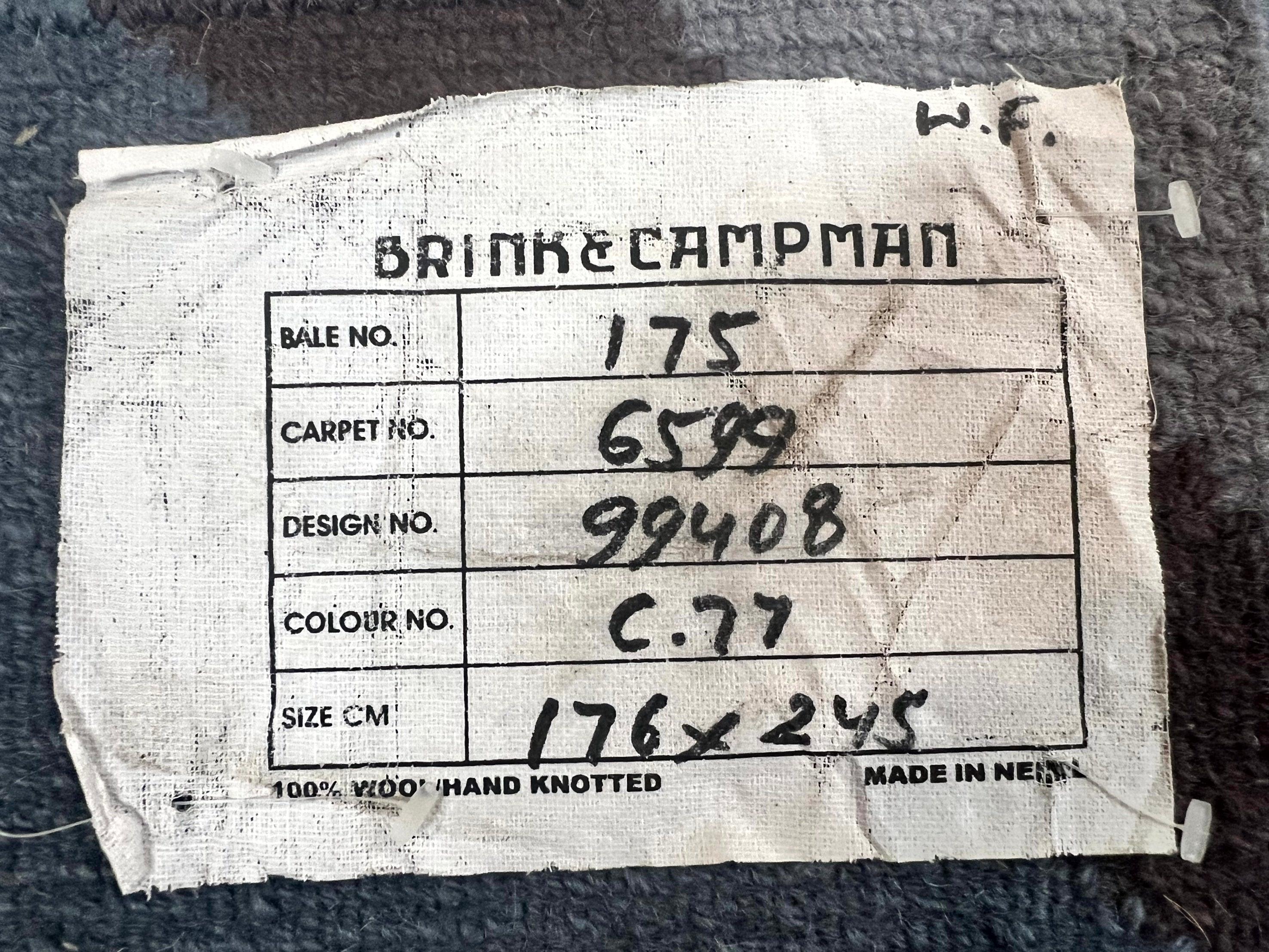 Modern Nepali Handmade Wool Rug 6x8, Blues Gray Mauve, Abstract, Nepali Tibetan Rug - Jewel Rugs