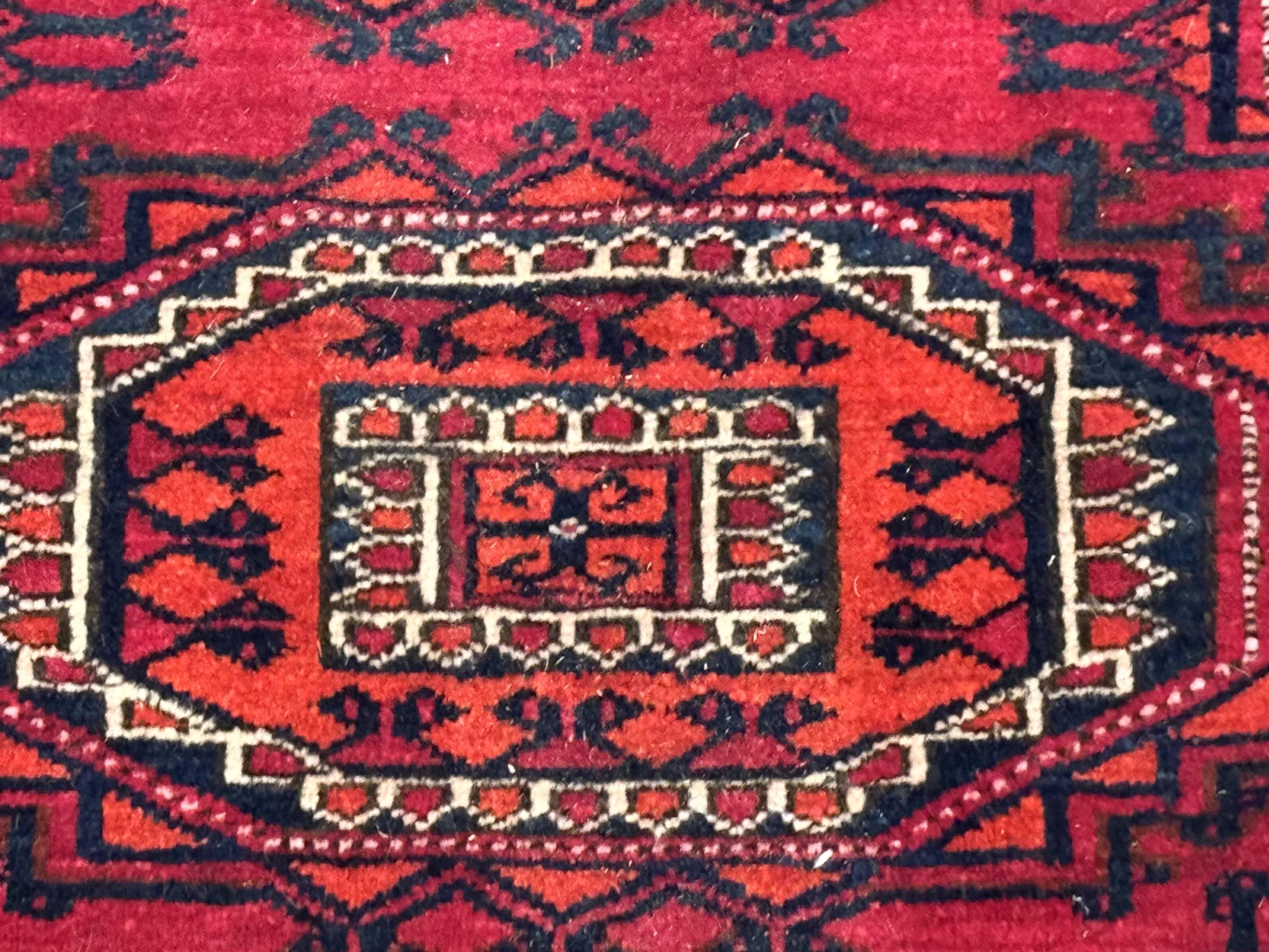 Antique Turkoman Salor Rug, Turkoman Textile, Fine 400 KPSI, Red, Persian Tribal Rug - Jewel Rugs