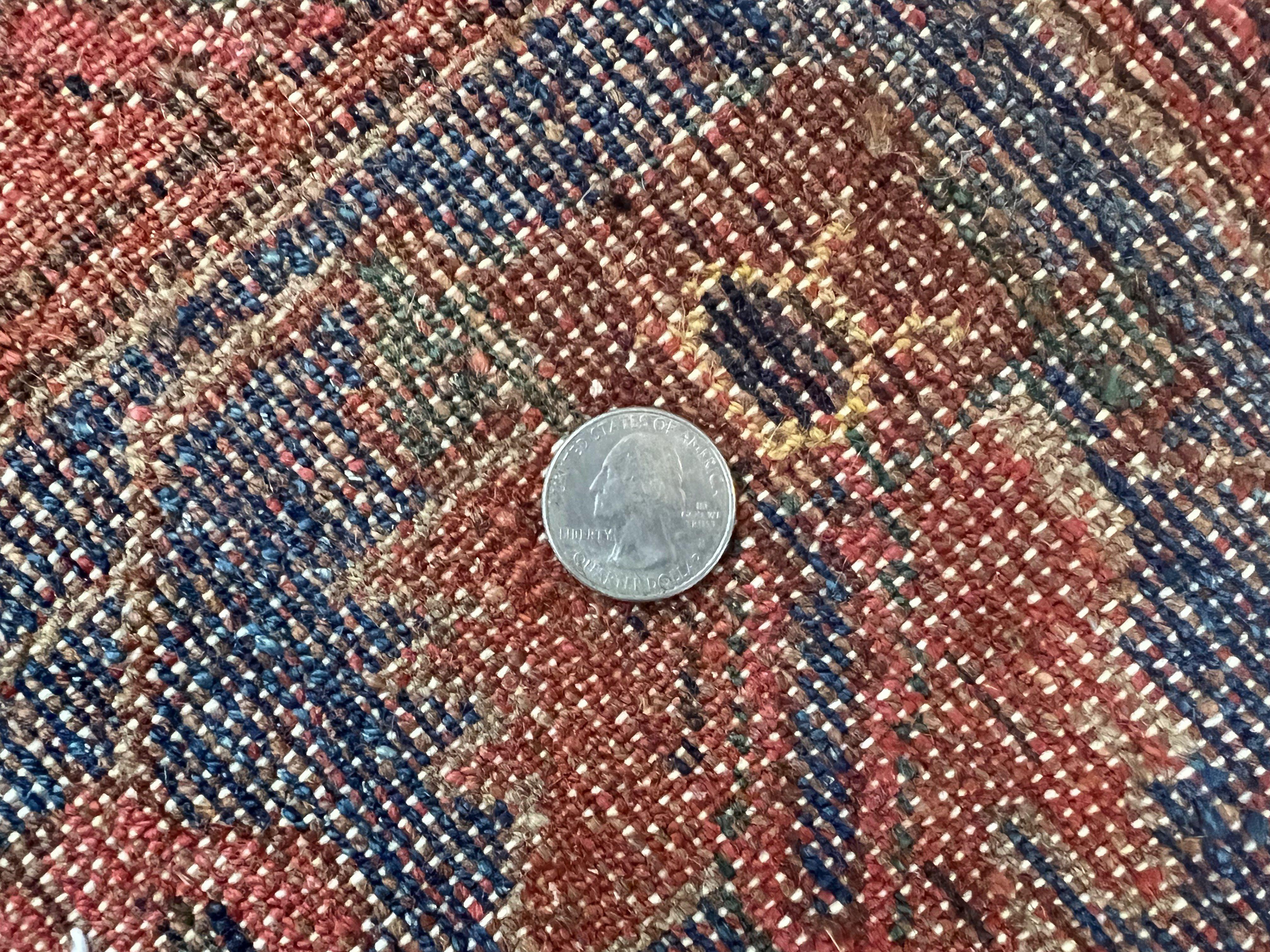 Beautiful Persian Rug 4x7, Red and Blue Rug, Hand Knotted Antique Handmade Persian Carpet, Bidjar Rug, Wool Rug 4 x 7 - Jewel Rugs