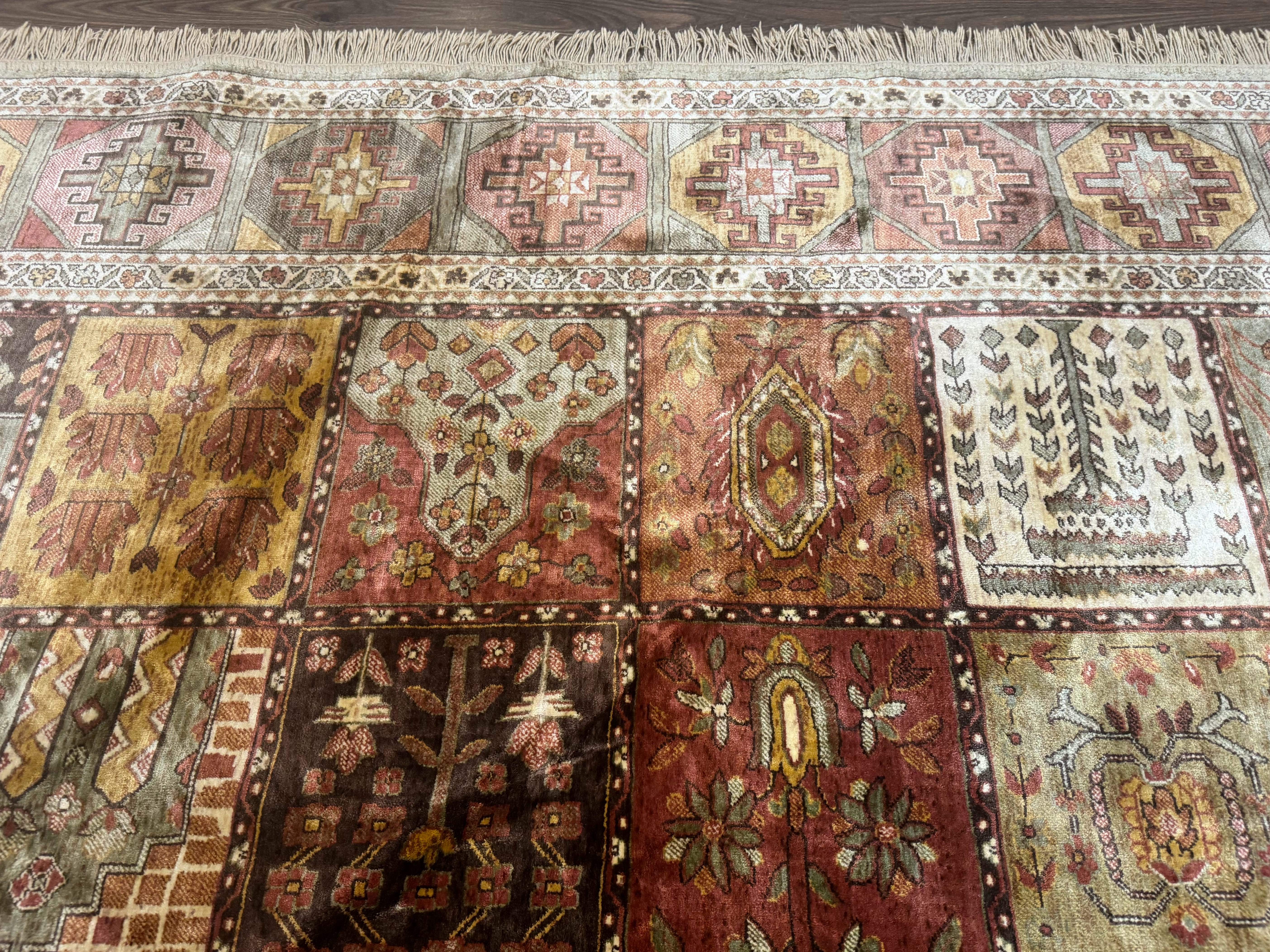 Panel Design Rug 8 x 10.6, Oriental Carpet, Belgium Power Loomed Rug - Jewel Rugs