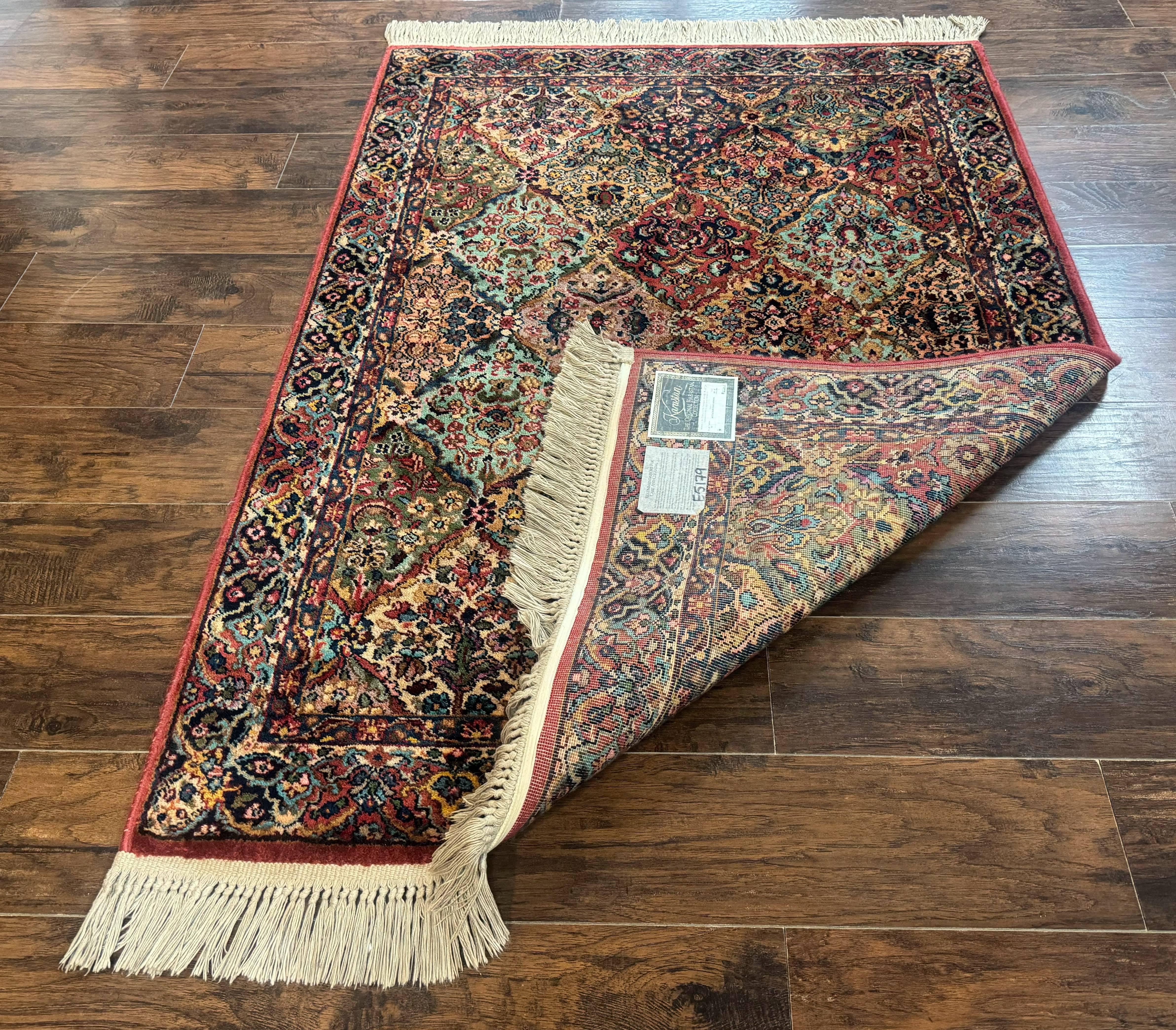 Karastan Rug 4x6, Multicolor Panel Kirman #717, Wool Original 700 Series Vintage - Jewel Rugs