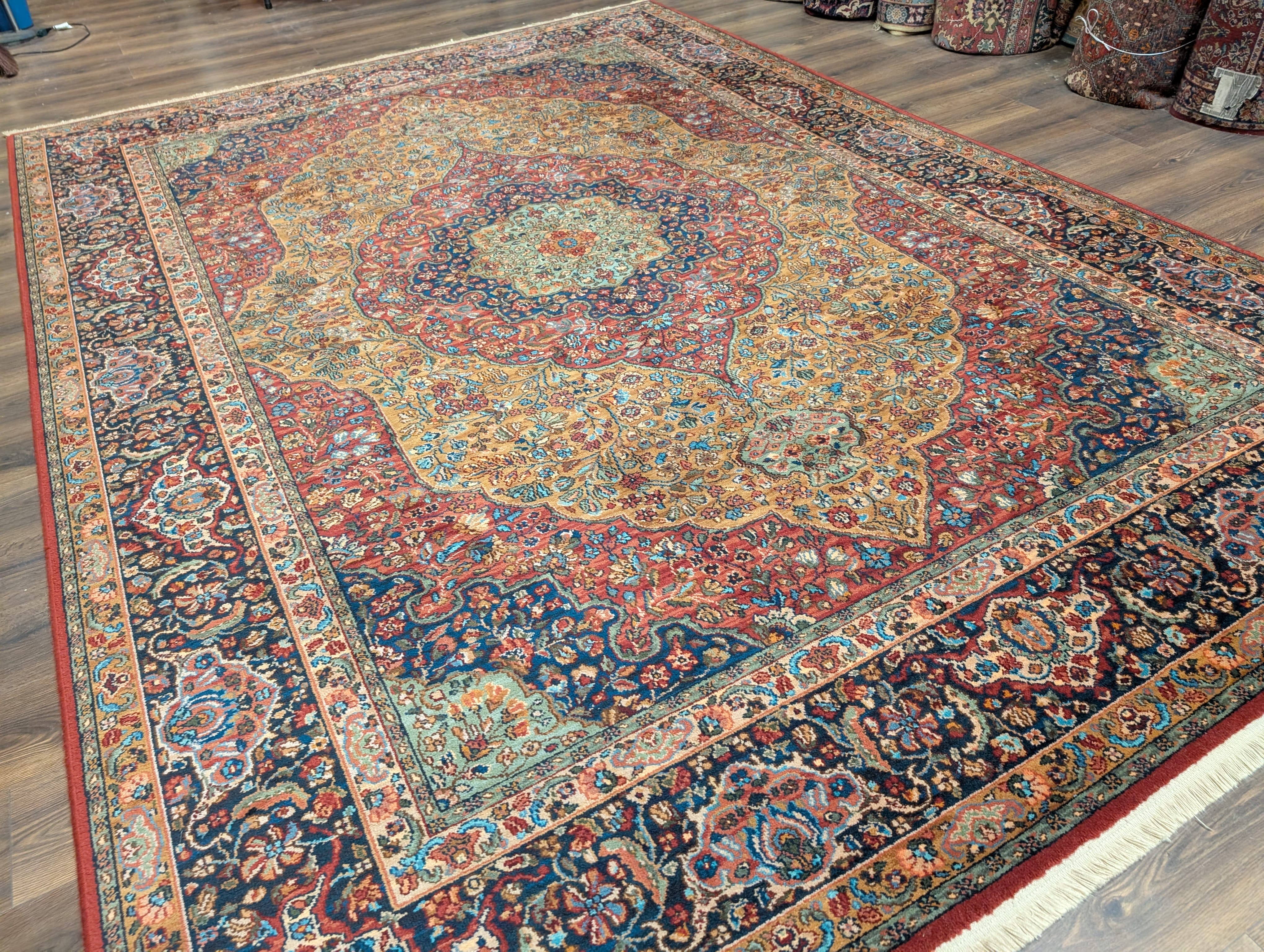 Karastan Rug 8.8 x 12 Medallion Kirman #700/718, Original 700 Series, Discontinued Vintage Wool Carpet - Jewel Rugs
