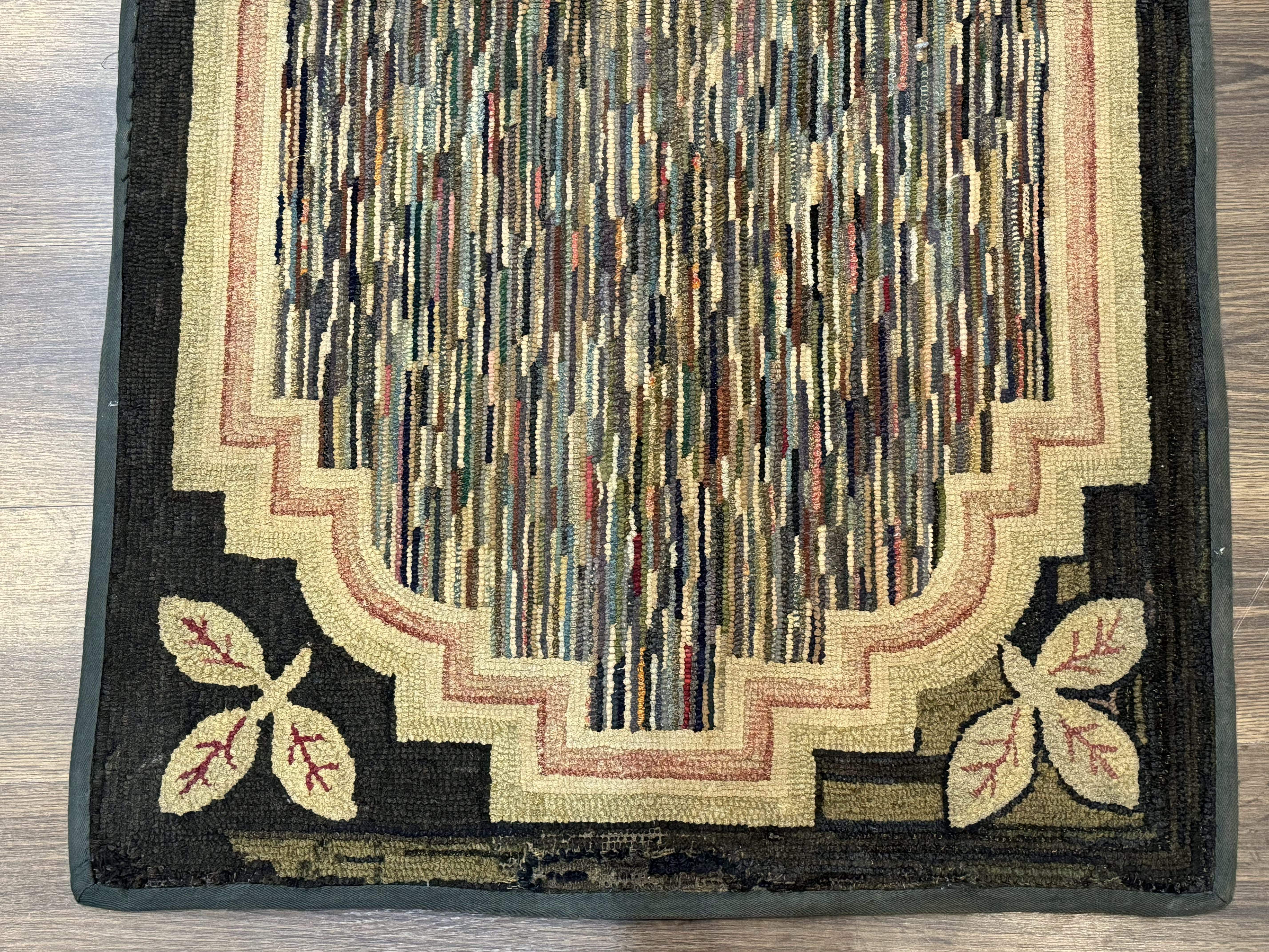 Vintage American Hooked Rug 3x5, Antique Hook Rug - Jewel Rugs