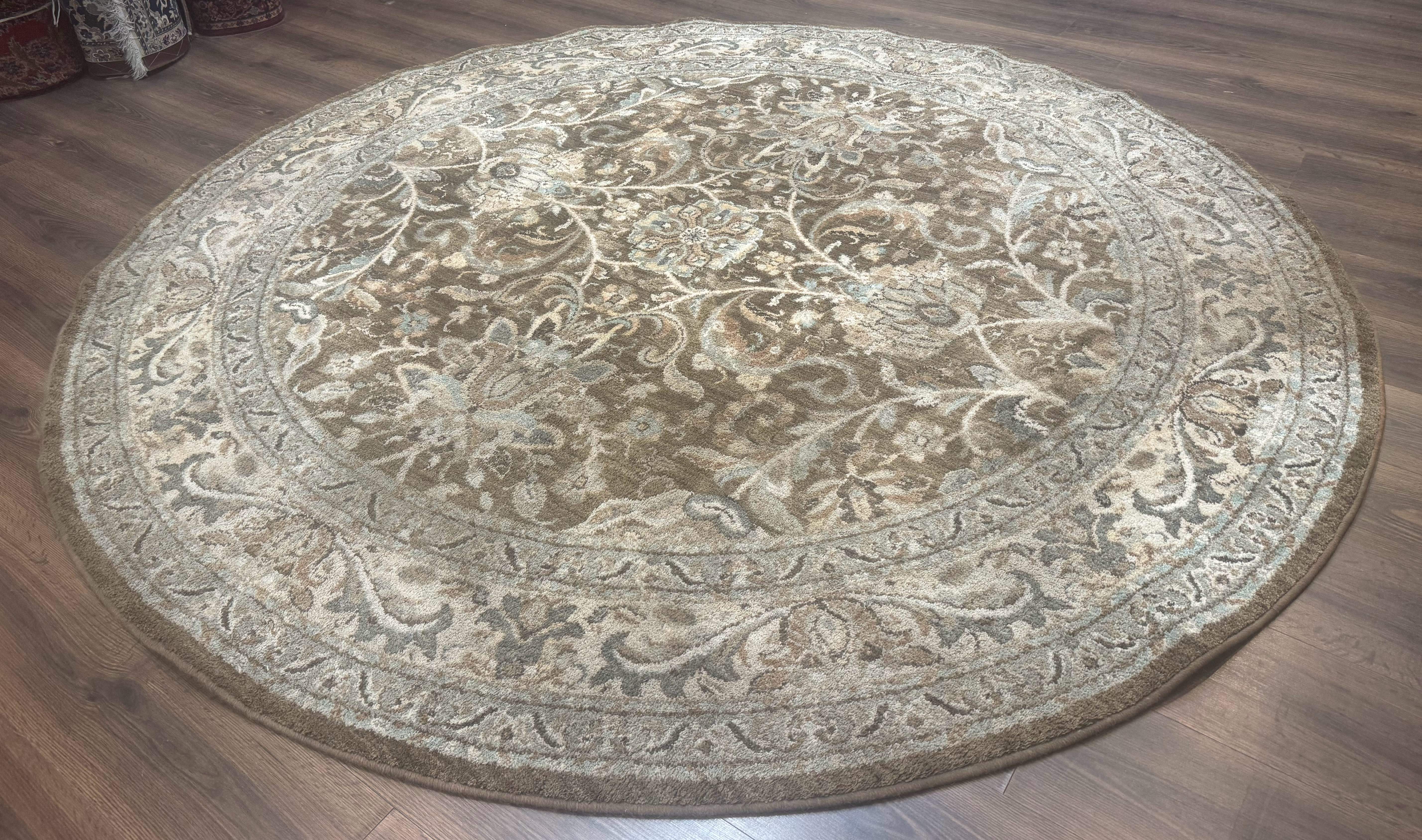 Round Karastan Rug 8x8 ft, Euphoria New Bridge Karastan Rug, Indo Mahal Design - Jewel Rugs