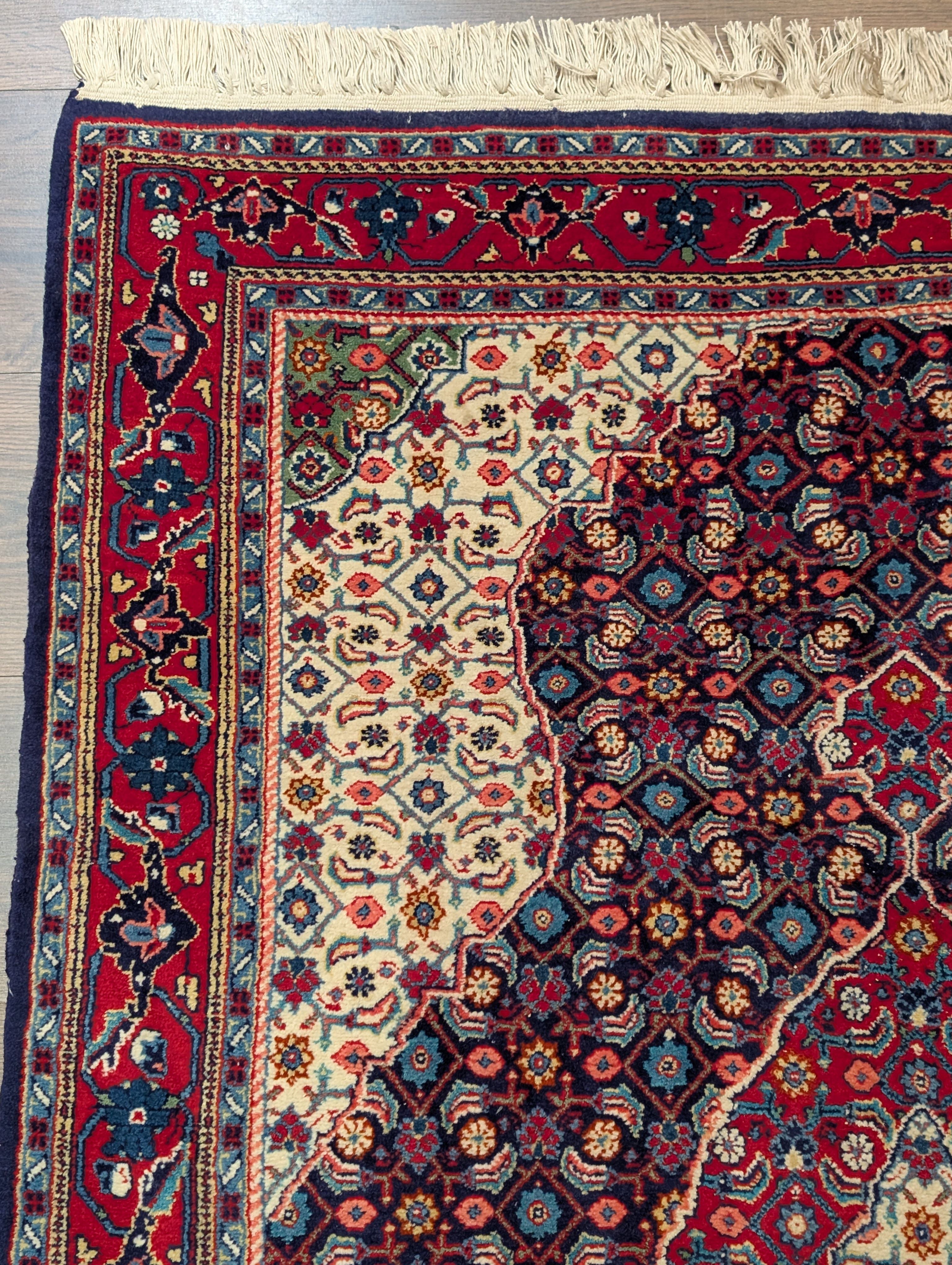 Persian Bidjar Rug 3.6 x 5.5, Navy Blue, Fine 210 KPSI, Hand Knotted - Jewel Rugs