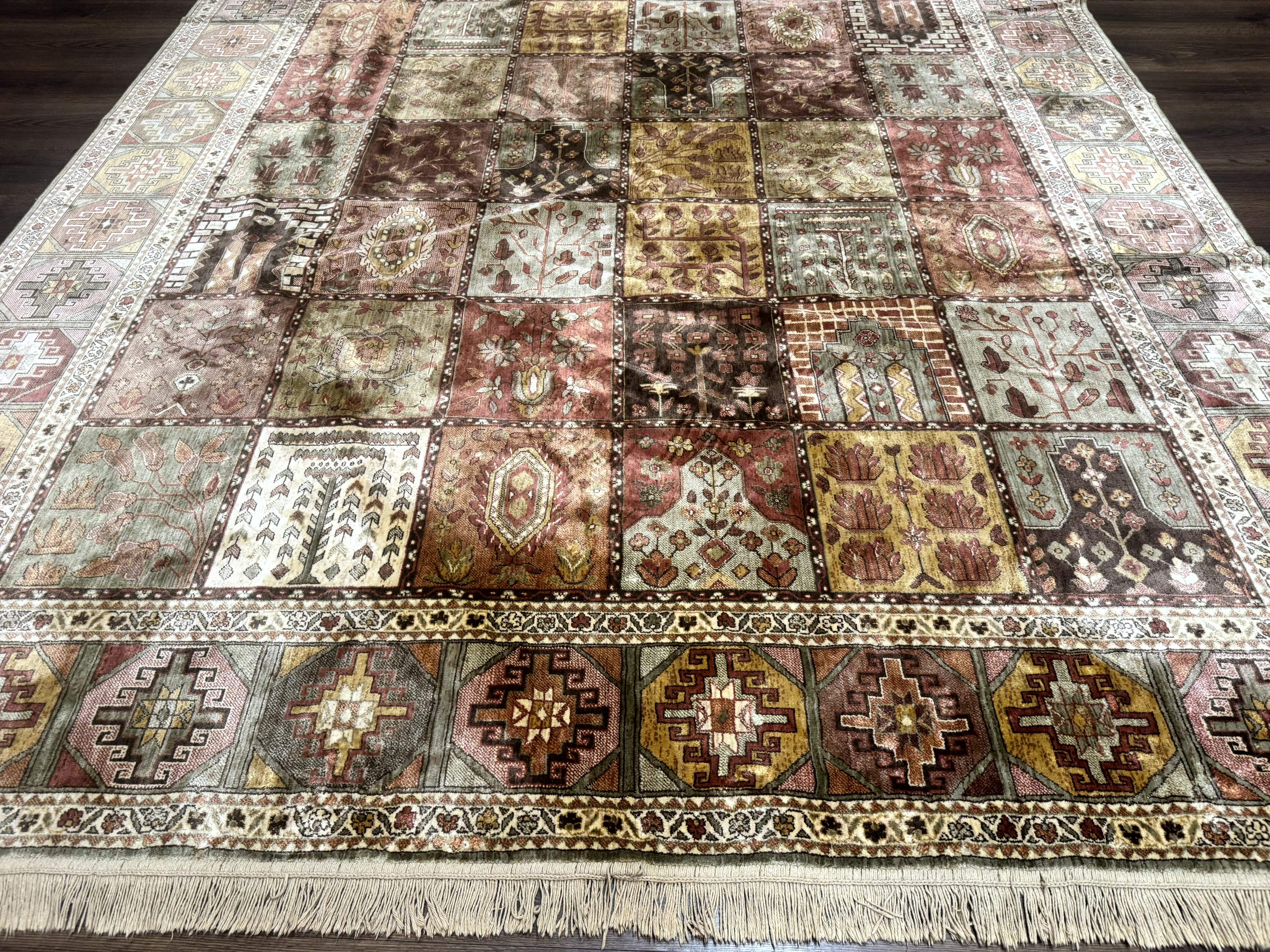 Panel Design Rug 8 x 10.6, Oriental Carpet, Belgium Power Loomed Rug - Jewel Rugs