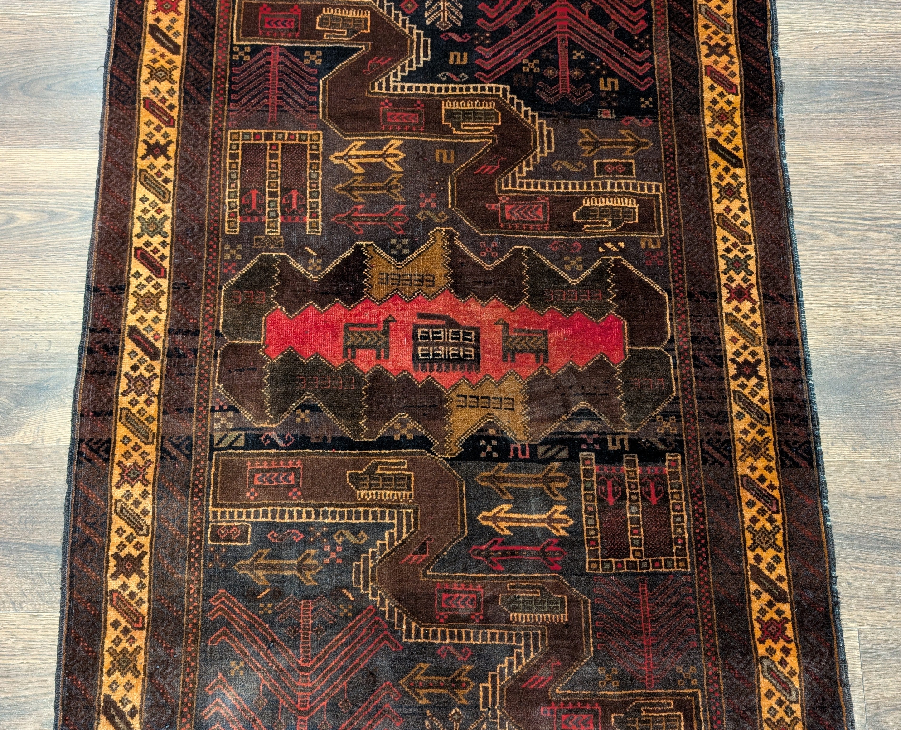 Afghan War Rug 3x5, Tanks, New, Baluchi Rug, Handmade - Jewel Rugs