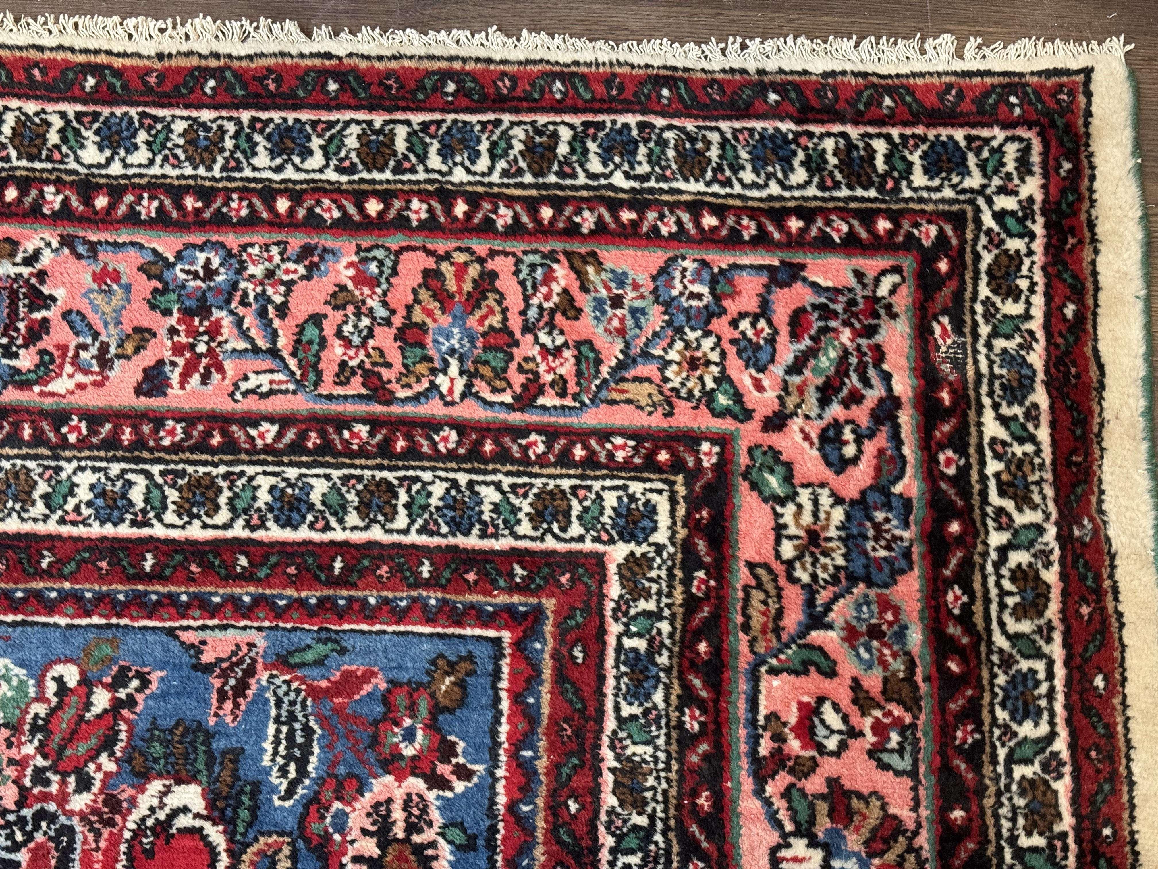 Palace Size Persian Rug 10 x 21 ft, Antique Hamadan Bibikabad Carpet, Handmade Antique Wool Oversized Rug, Ivory, Semi Open Field - Jewel Rugs