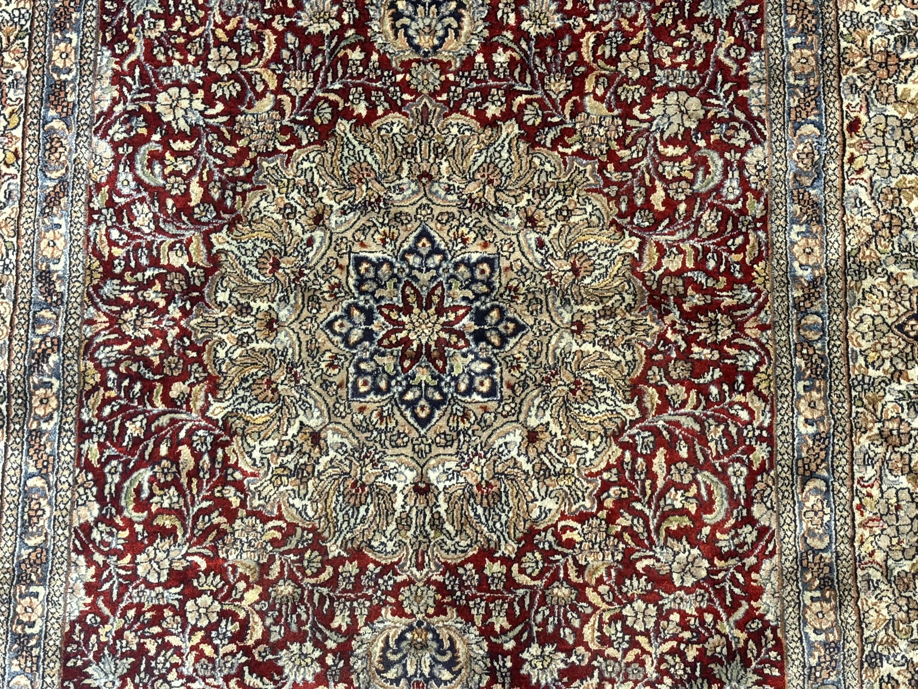 Sino Persian Silk Rug 3x5, Super Fine 440 KPSI, Floral Medallion, Handmade - Jewel Rugs