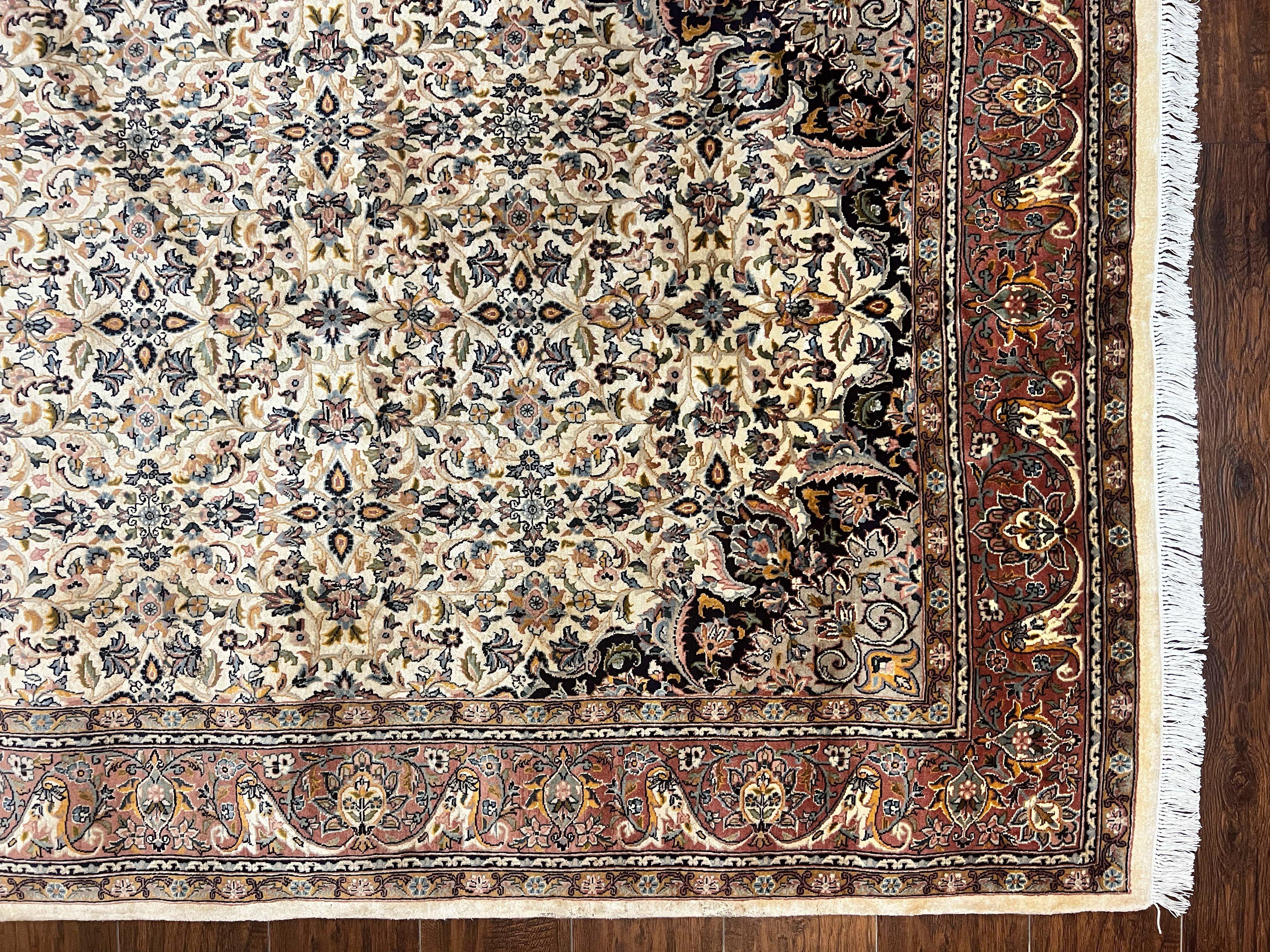 Pak Persian Rug 5x8, Handmade Wool Oriental Carpet, Vintage Rug, Floral Allover, Very Fine 320 KPSI - Jewel Rugs