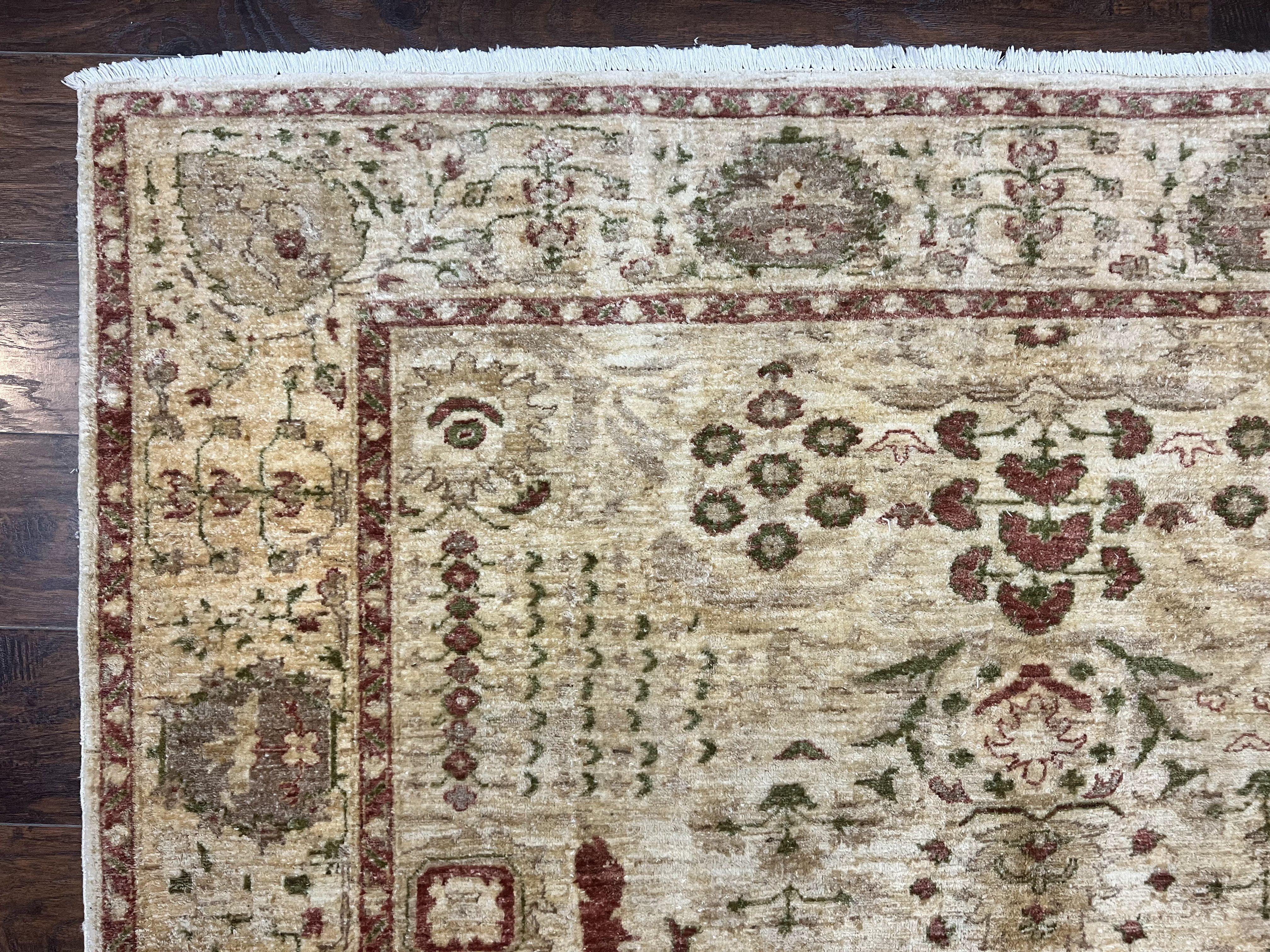 Pakistani Oushak Rug 6 x 9.6, Handmade Wool Peshawar Carpet, Farmhouse Rug - Jewel Rugs