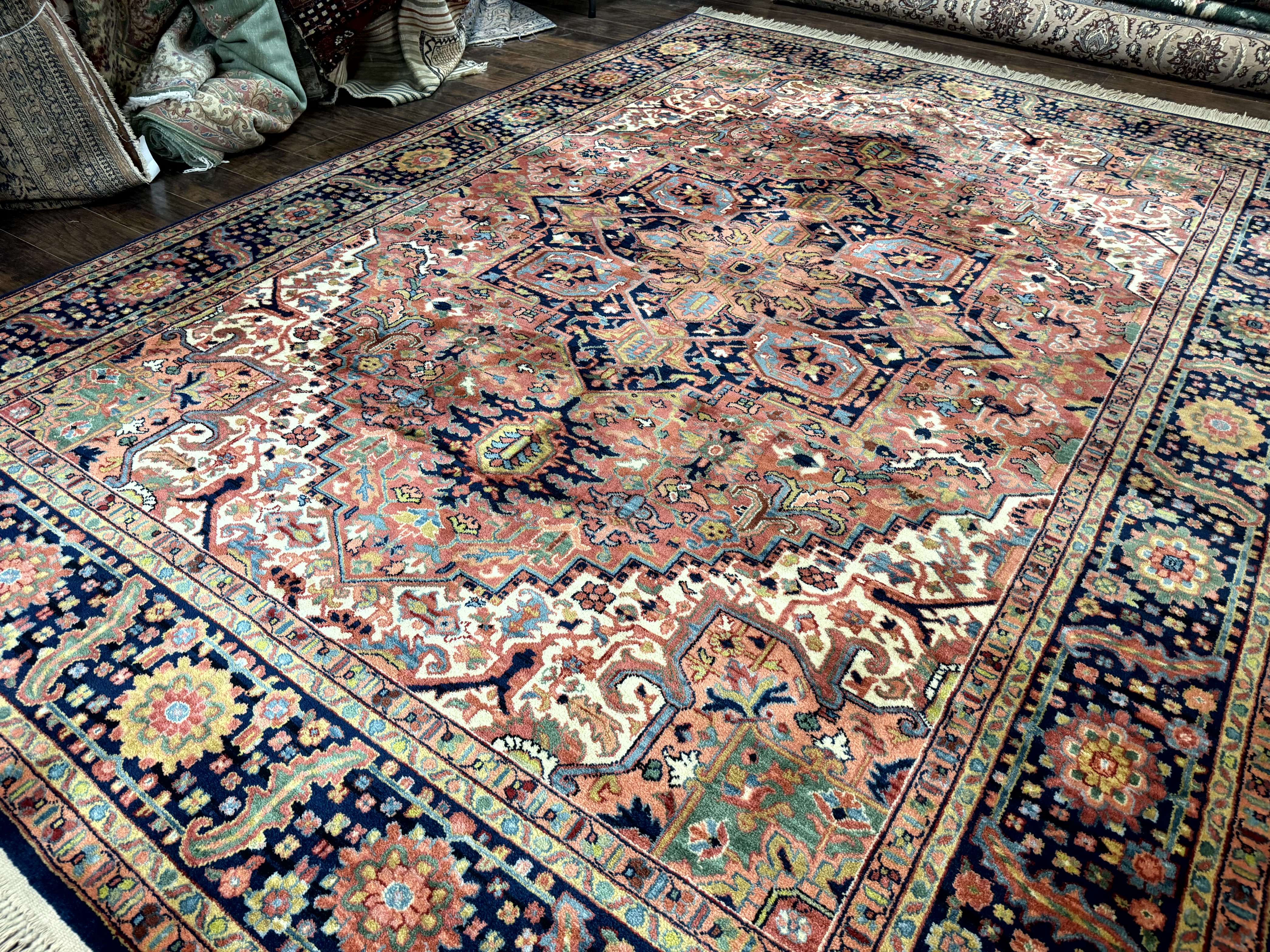 8.8 x 12 Karastan Heriz Rug #726, Vintage Wool Discontinued Carpet, Original 700 Series - Jewel Rugs