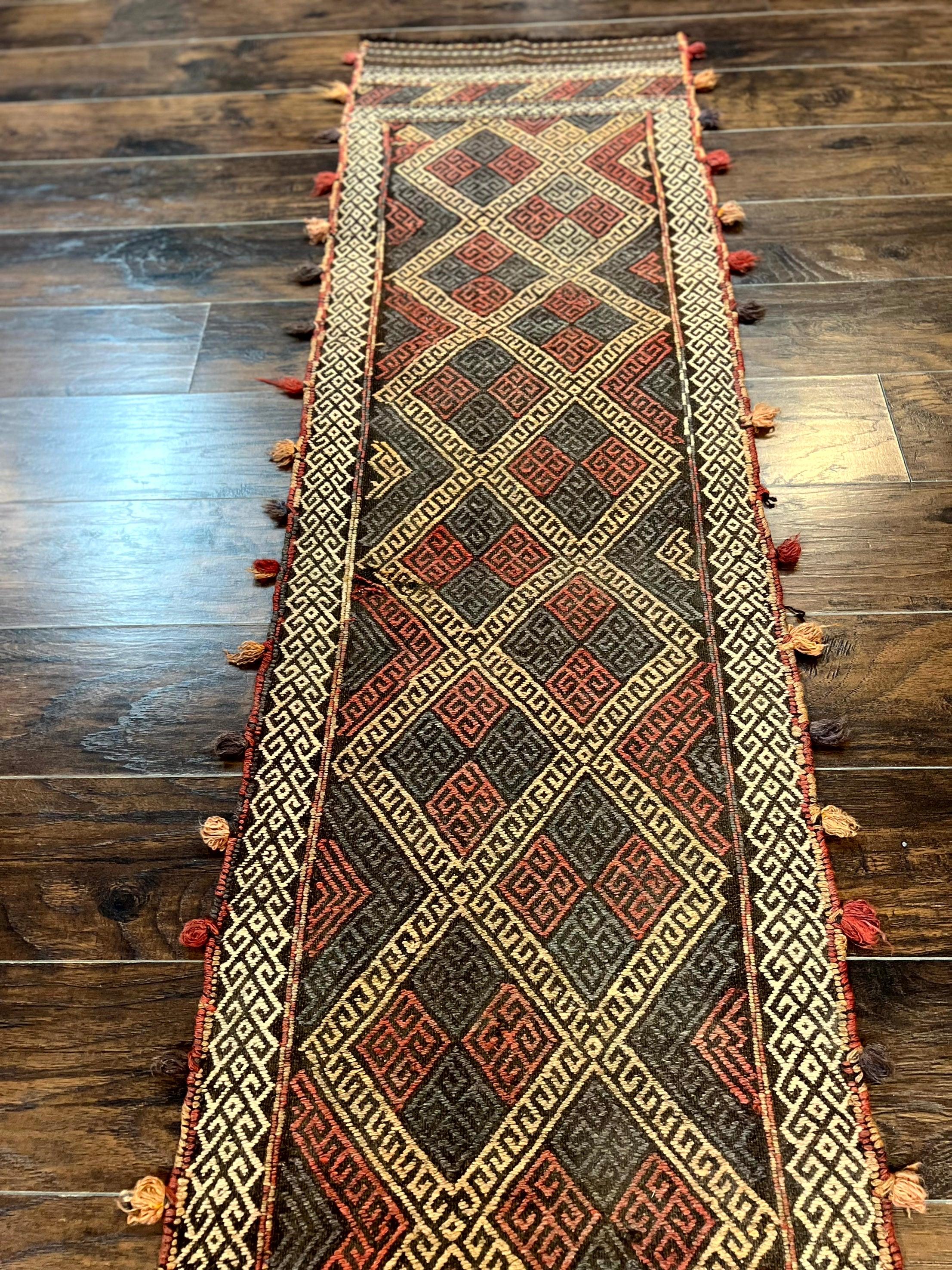 Tribal Runner Rug 2x8, Pakistani Turkoman Runner, Wool Handmade Vintage Rug - Jewel Rugs