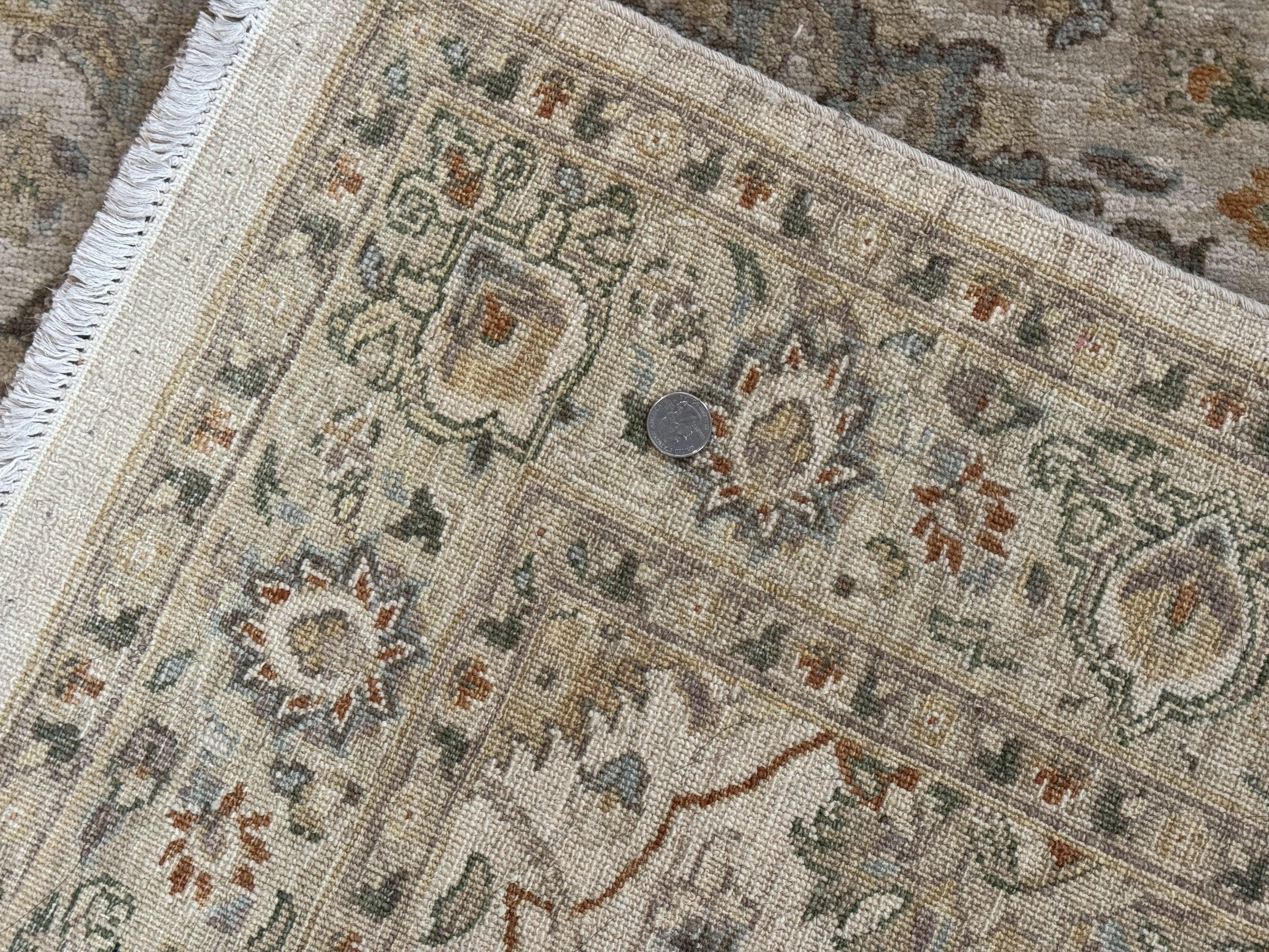 Pak Persian Rug 4x6, Beige, Pakistani Peshawar Rug, Handmade, Neutral Colors, Vintage Rug for Modern Home - Jewel Rugs