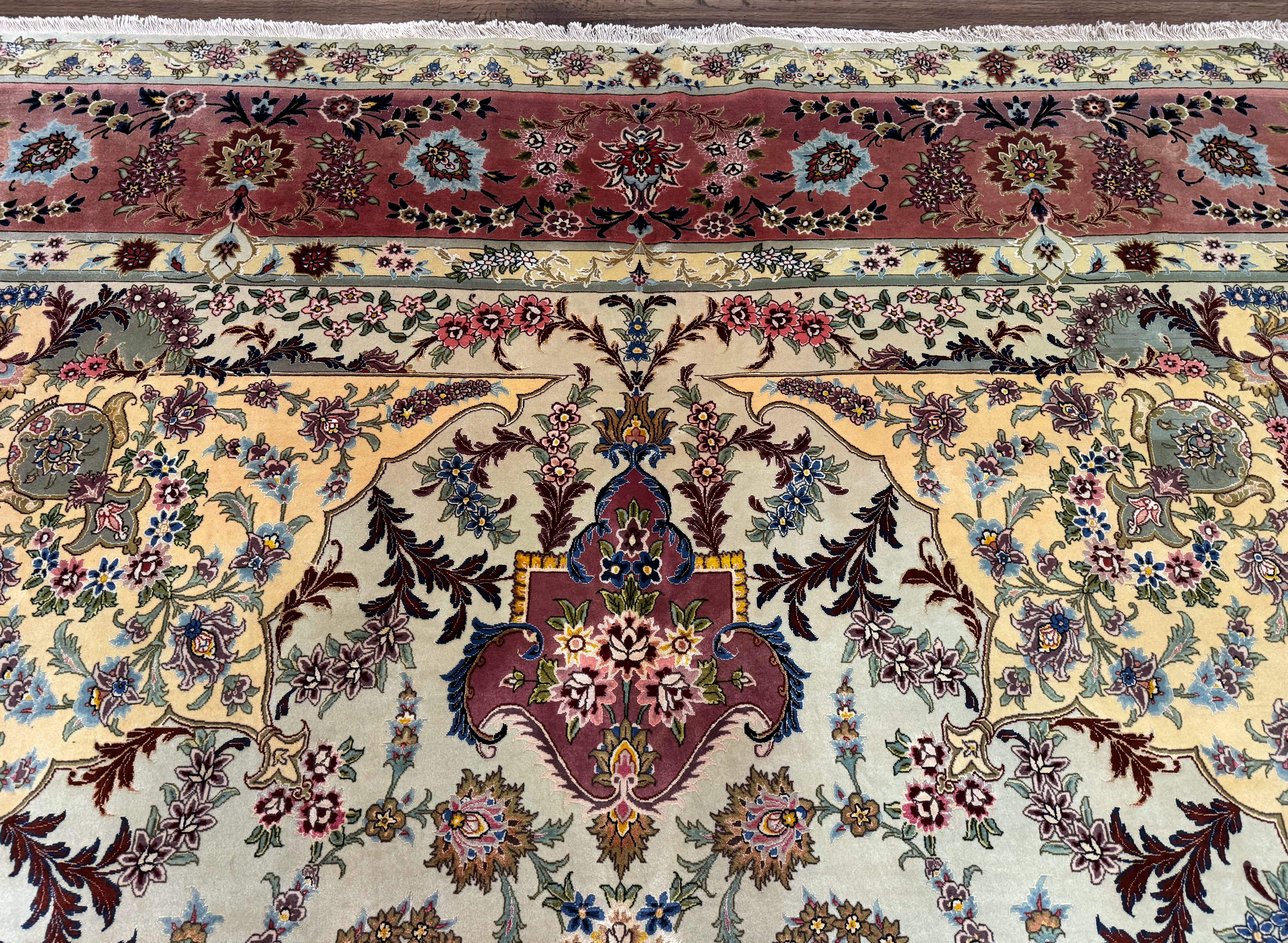 Marvelous Persian Tabriz Rug 10x13, Very Fine 380 KPSI - Jewel Rugs