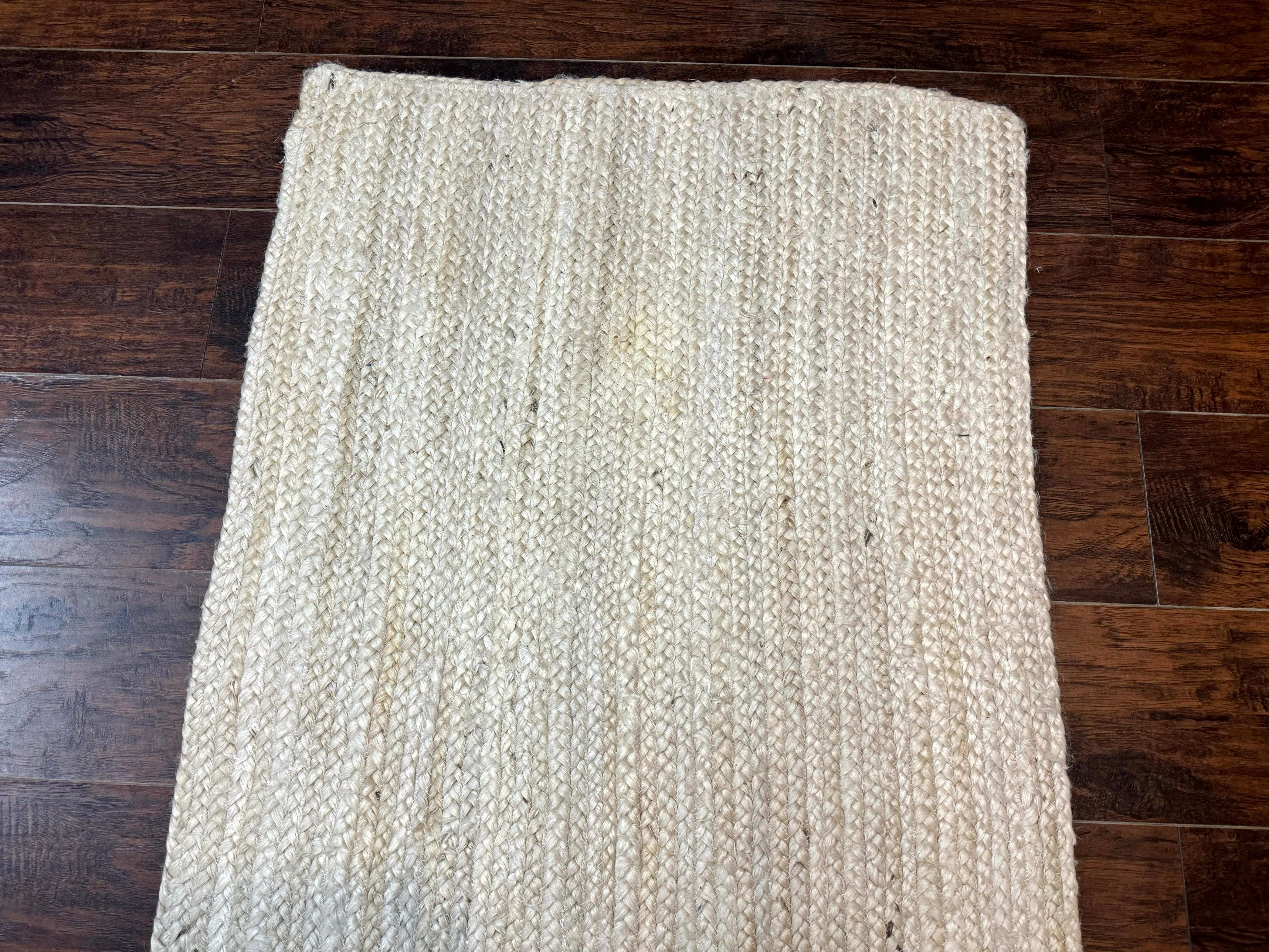 Modern Jute Runner Rug 2.7 x 10, Rug for Hallway or Kitchen, Farmhouse Rug - Jewel Rugs