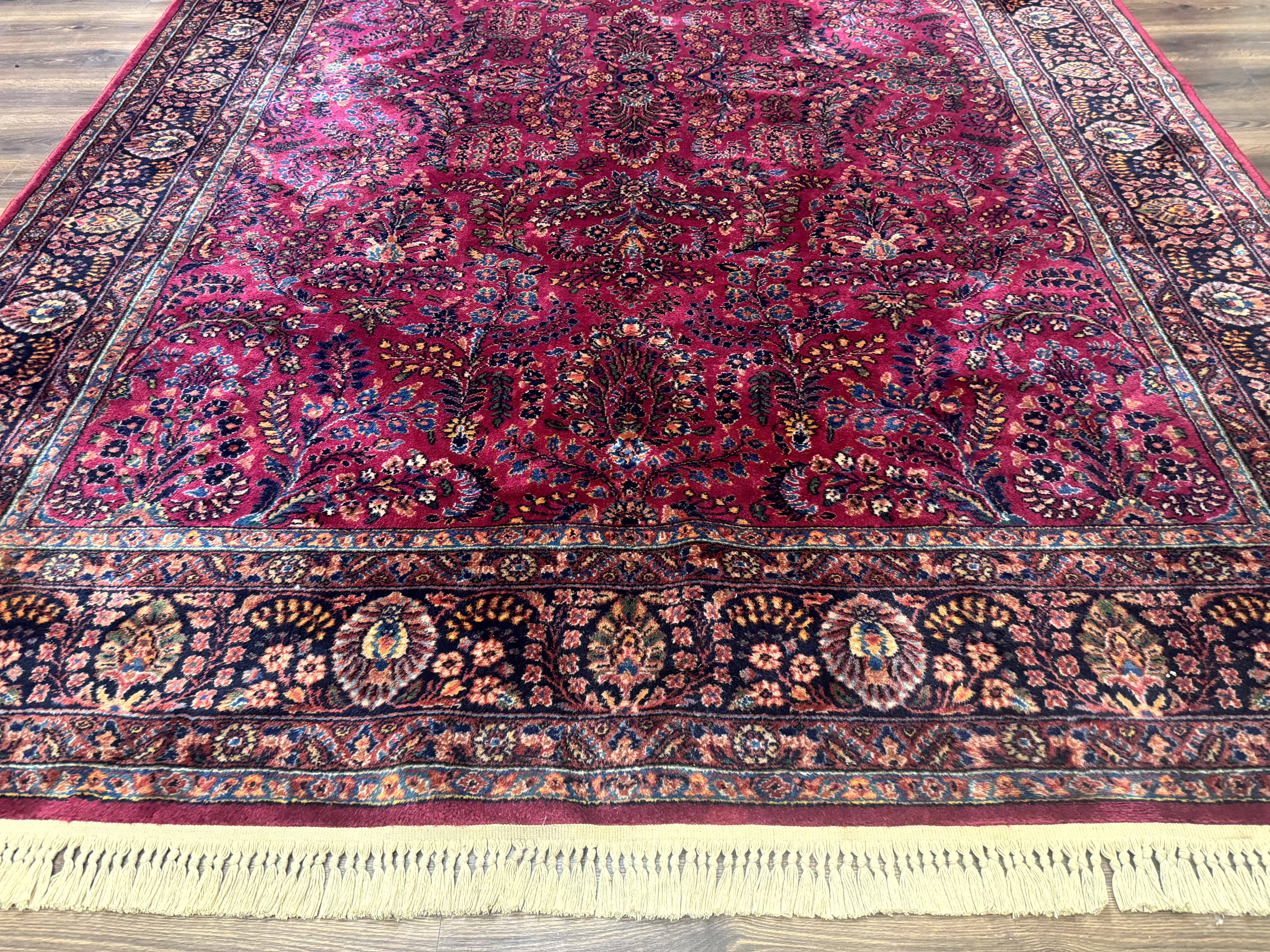9x12 Karastan Sarouk Rug #724, Antique Karastan Wool Carpet, Discontinued Vintage Original 700 Series, Rare Hard to Find - Jewel Rugs