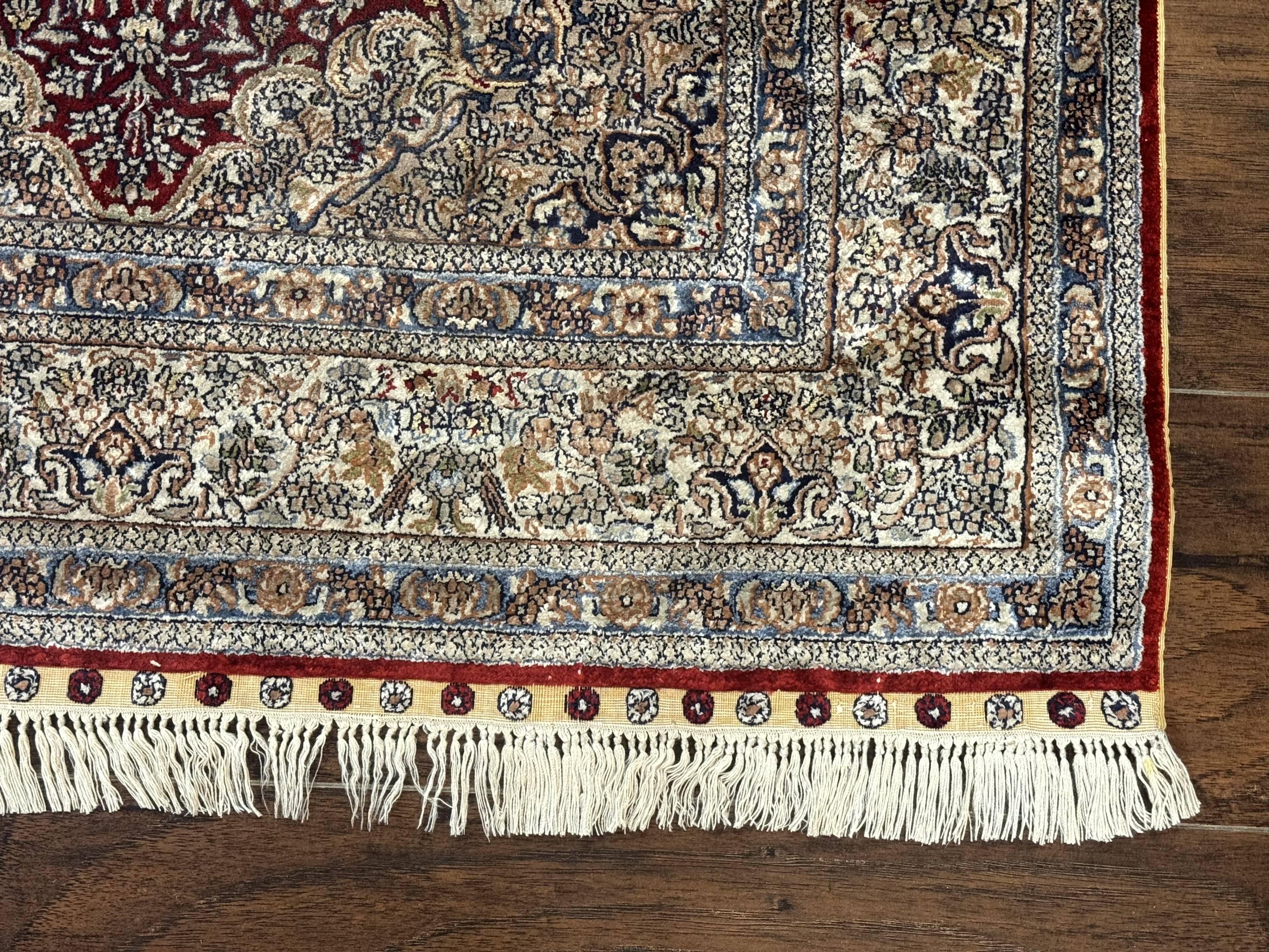 Sino Persian Silk Rug 3x5, Super Fine 440 KPSI, Floral Medallion, Handmade - Jewel Rugs