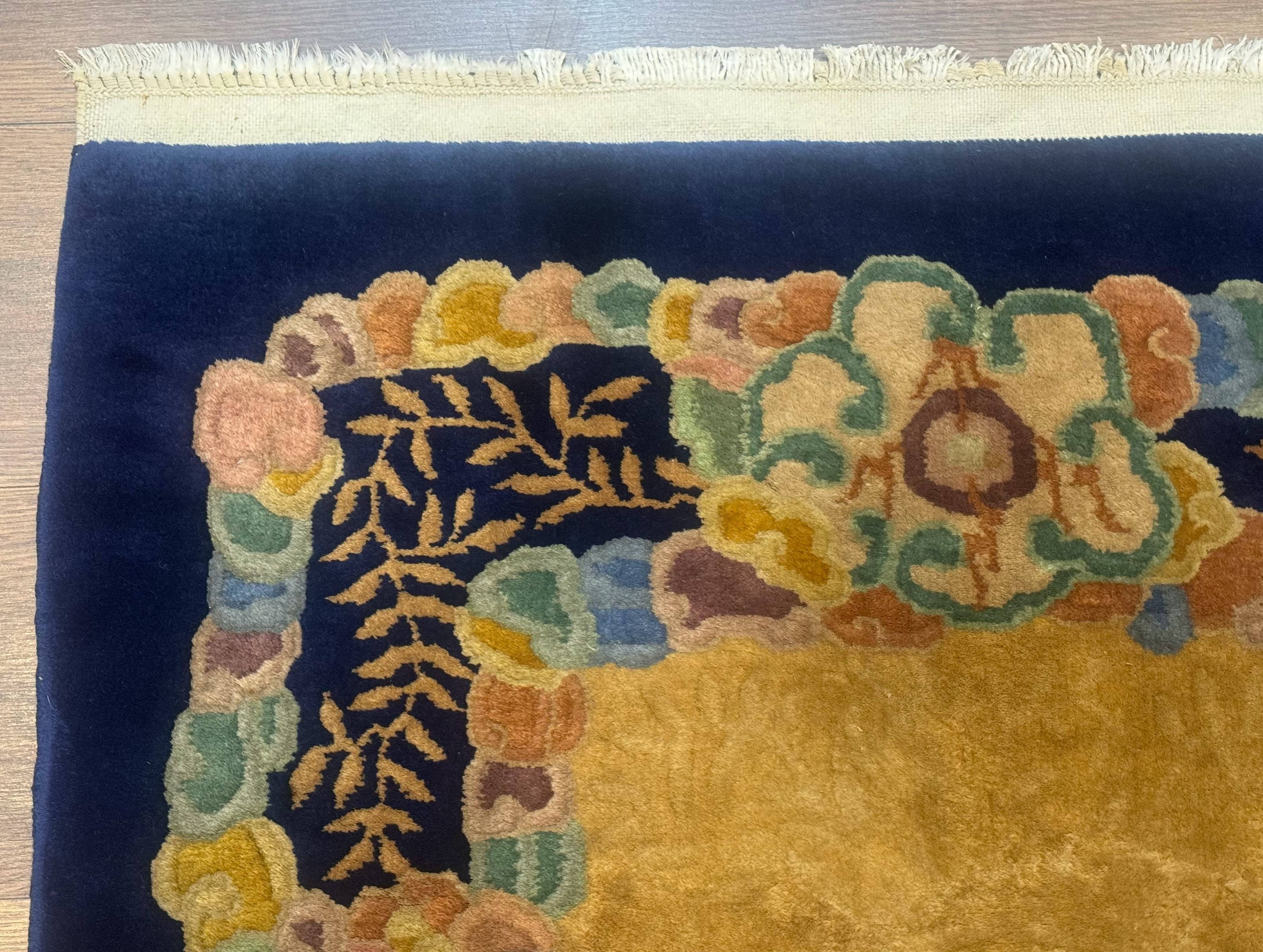 Chinese Wool Rug 3x5, Vintage Carpet, Handmade - Jewel Rugs