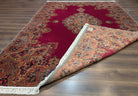 Antique Karastan Red Medallion Kirman Rug 9x12 #762, Wool USA 8' 8" x 12' in Red and Cream, Gray, Multicolor - 2603L087