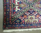 Antique Persian Hamadan Runner 2' 6" x 9' 5", Geometric Medallions, Wool Azerbaijan 2' 6" x 9' 5" in Navy Blue and Ivory, Red - 2605J049