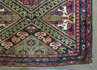 Antique Persian Hamadan Runner 2' 6" x 9' 5", Geometric Medallions, Wool Azerbaijan 2' 6" x 9' 5" in Navy Blue and Ivory, Red - 2605J049