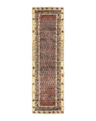 Antique Persian Sarab Runner Rug 3x11, Wool Camel Hair, Tribal Carpet for Hallway 3 x 11, Antique 1920s Rug, Handmade Azerbaijan 3' 3" x 10' 9" - 2307L088