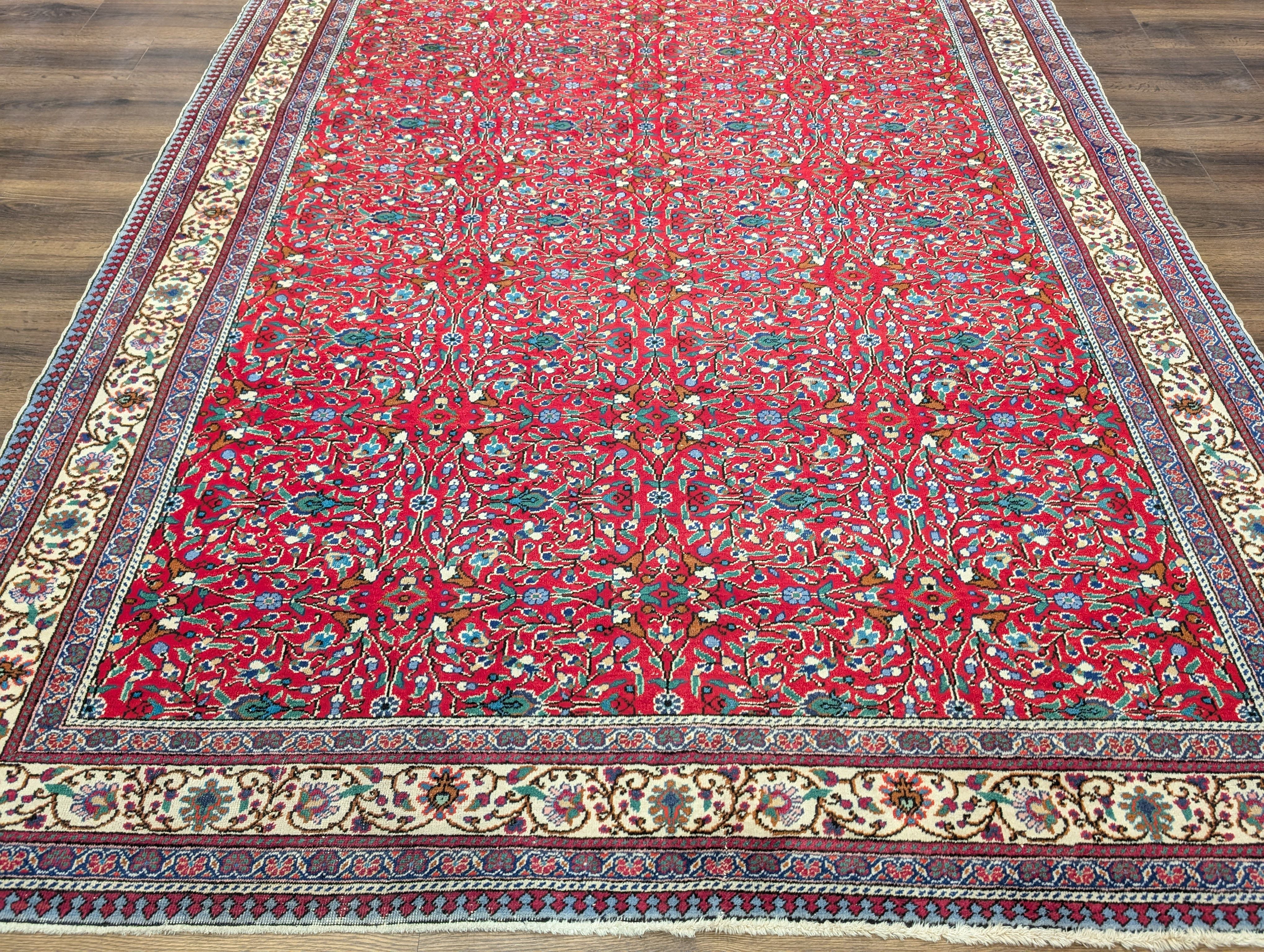 Turkish Sivas Rug 7x10 – Red Hand Knotted Wool Carpet - Jewel Rugs