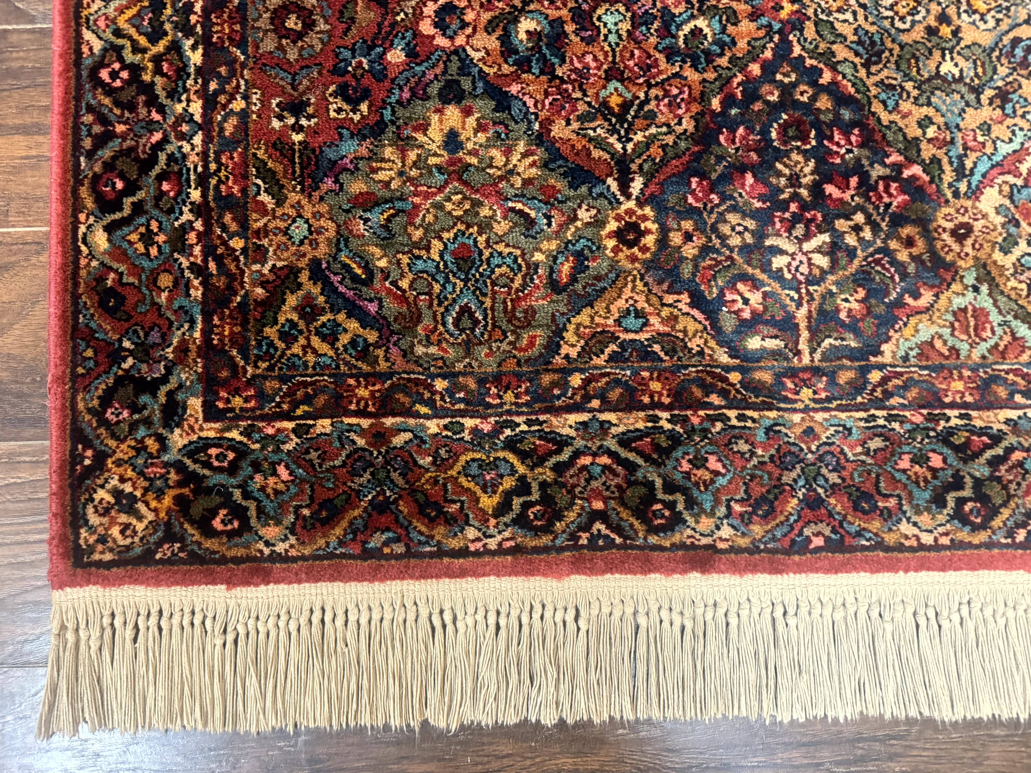 Karastan Rug 4x6, Multicolor Panel Kirman #717, Wool Original 700 Series Vintage - Jewel Rugs