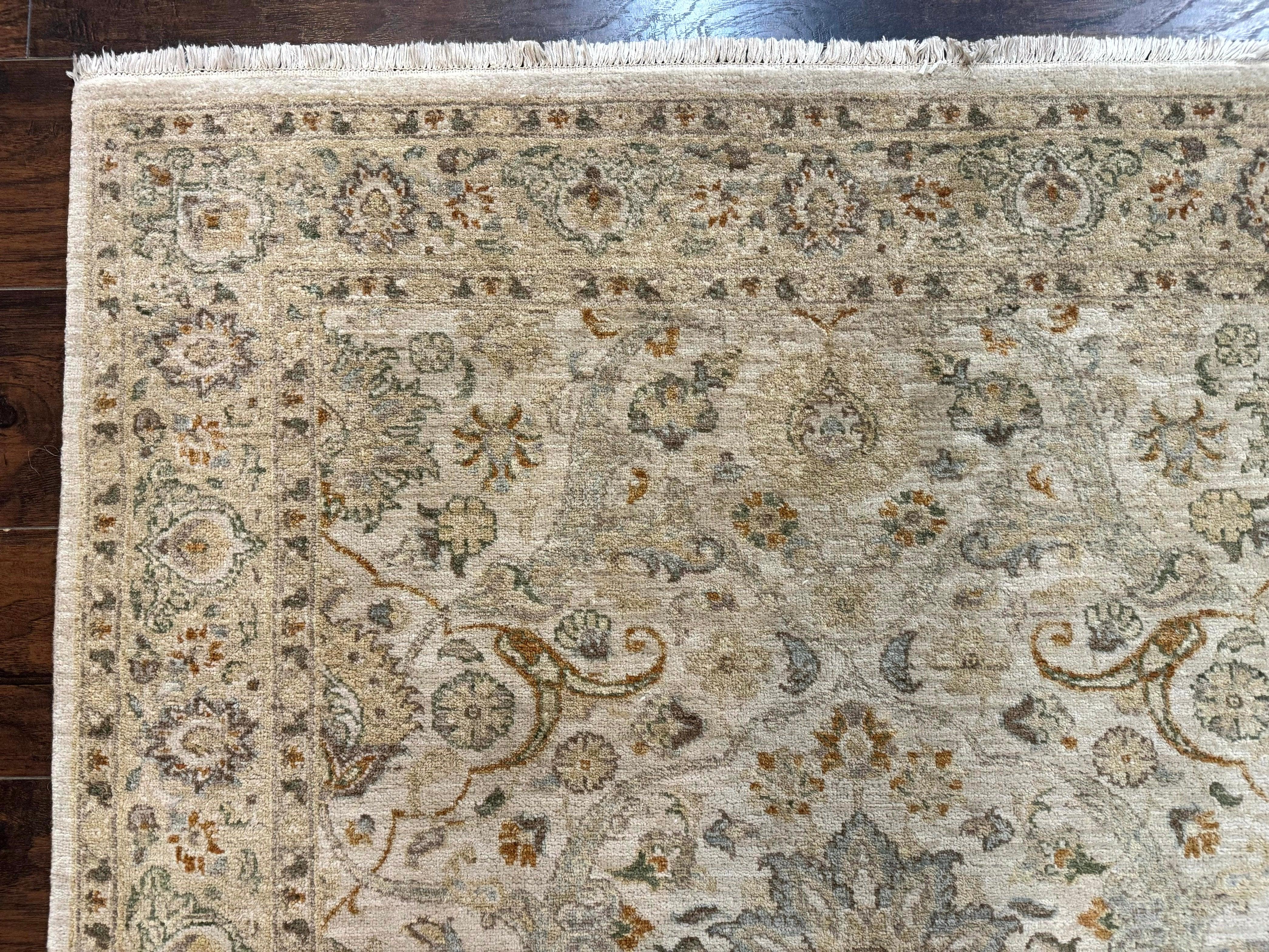 Pak Persian Rug 4x6, Beige, Pakistani Peshawar Rug, Handmade, Neutral Colors, Vintage Rug for Modern Home - Jewel Rugs