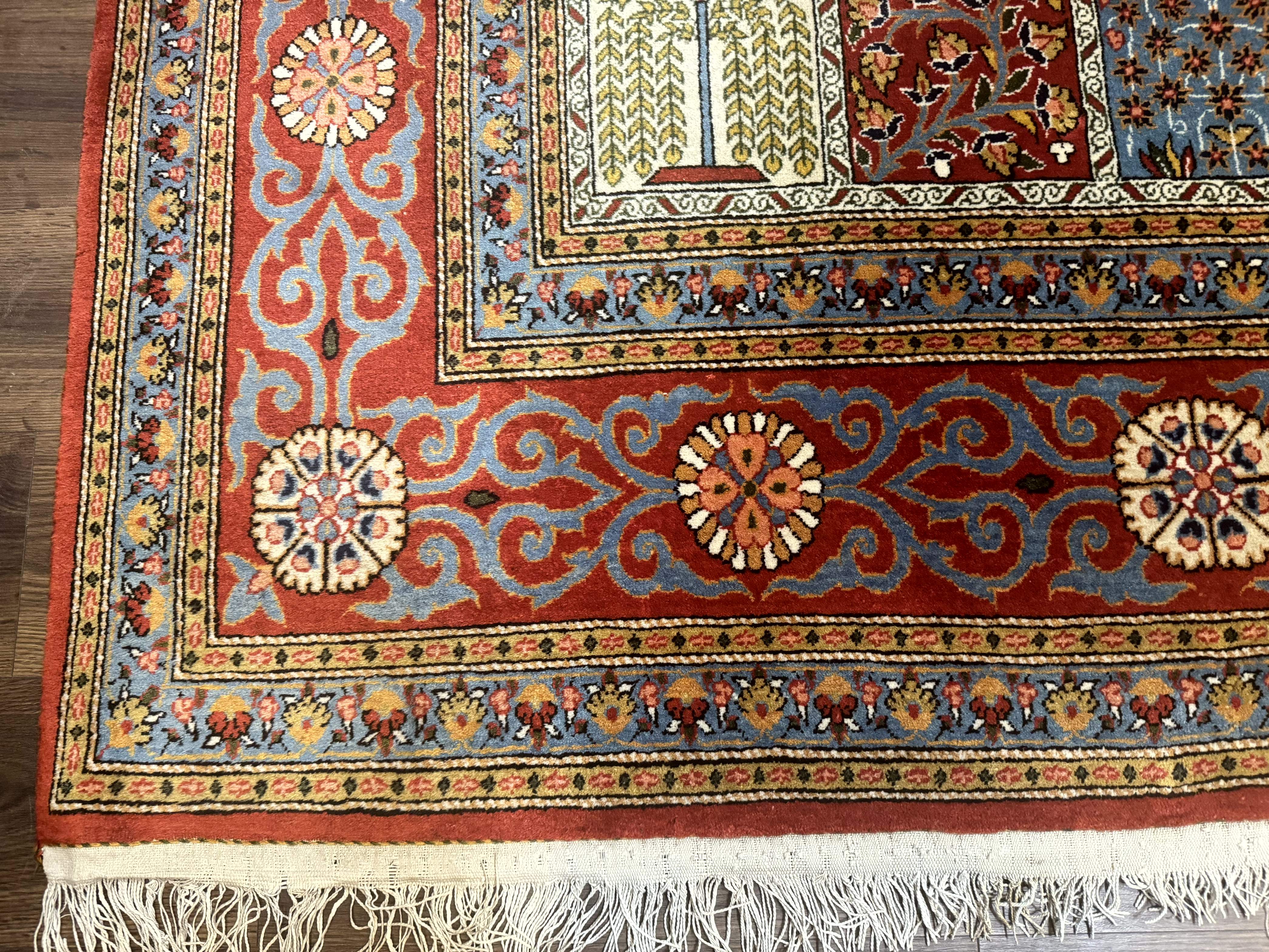 Persian Qum Rug 10x14 – Multicolor Panel, Finely Hand Knotted - Jewel Rugs