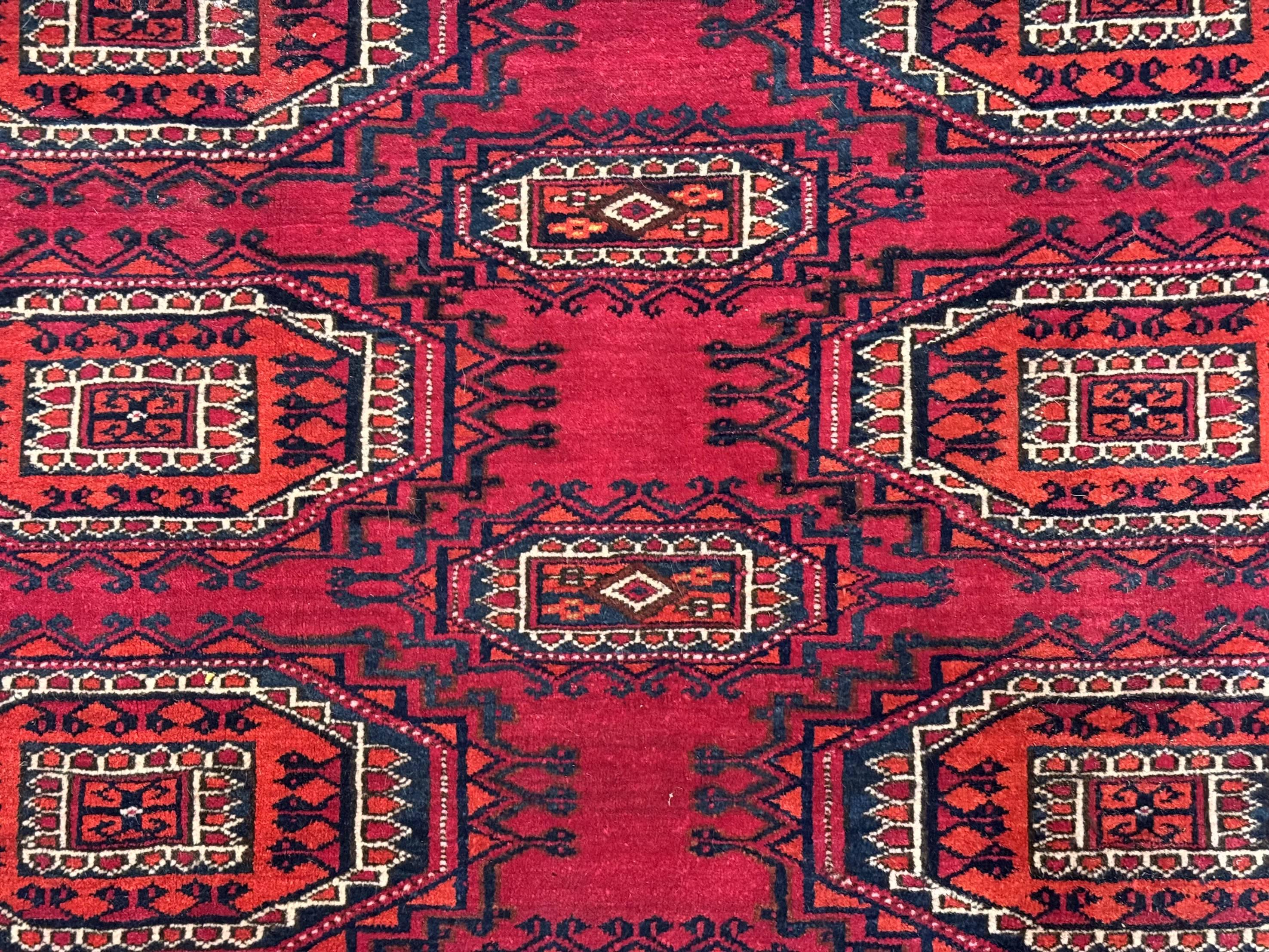 Antique Turkoman Salor Rug, Turkoman Textile, Fine 400 KPSI, Red, Persian Tribal Rug - Jewel Rugs