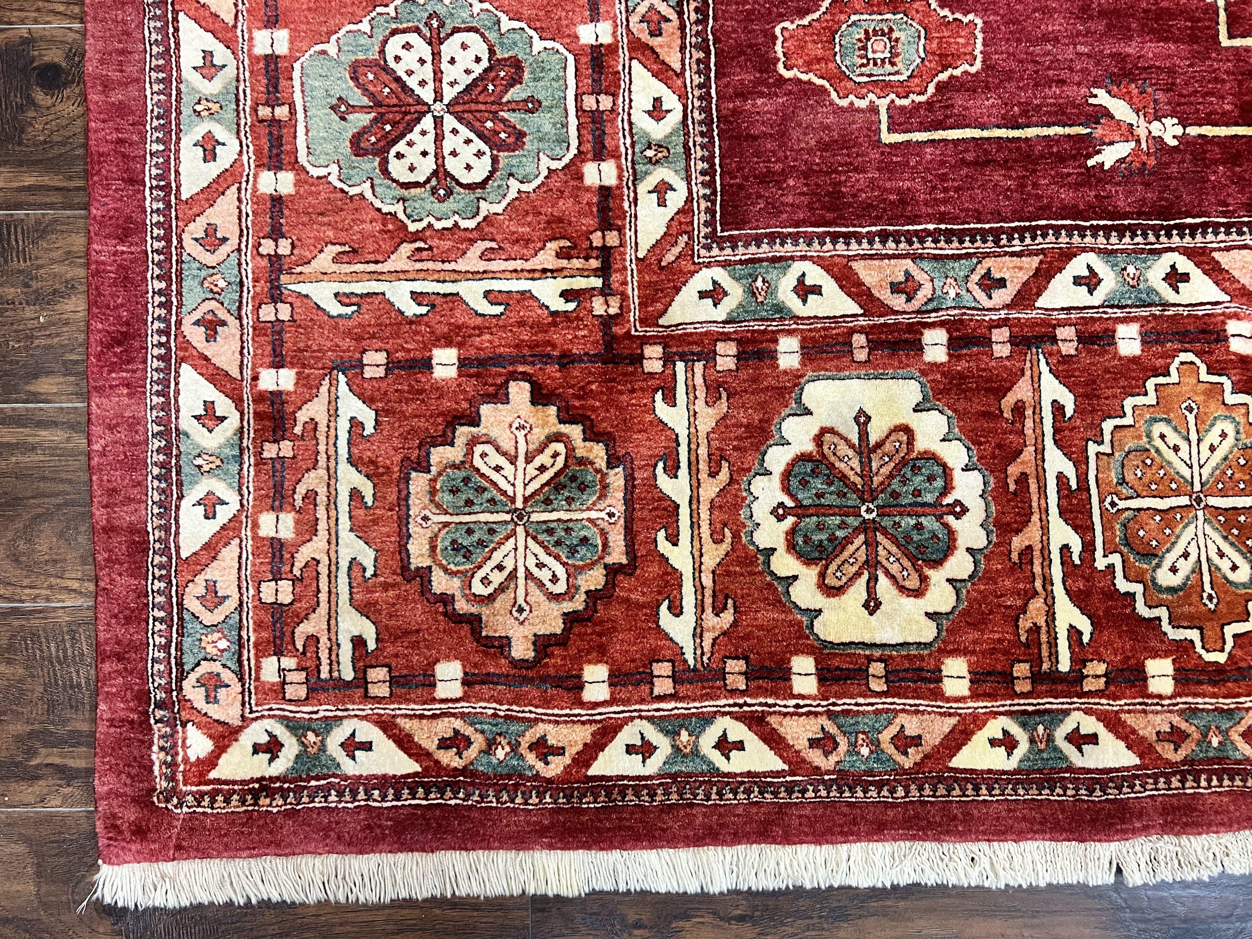 Persian Bidjar Rug 9x13, Wool Hand Knotted Vintage Carpet, Red Oriental Rug, Handmade Rug, Large 9 x 13 Room Size Rug - Jewel Rugs