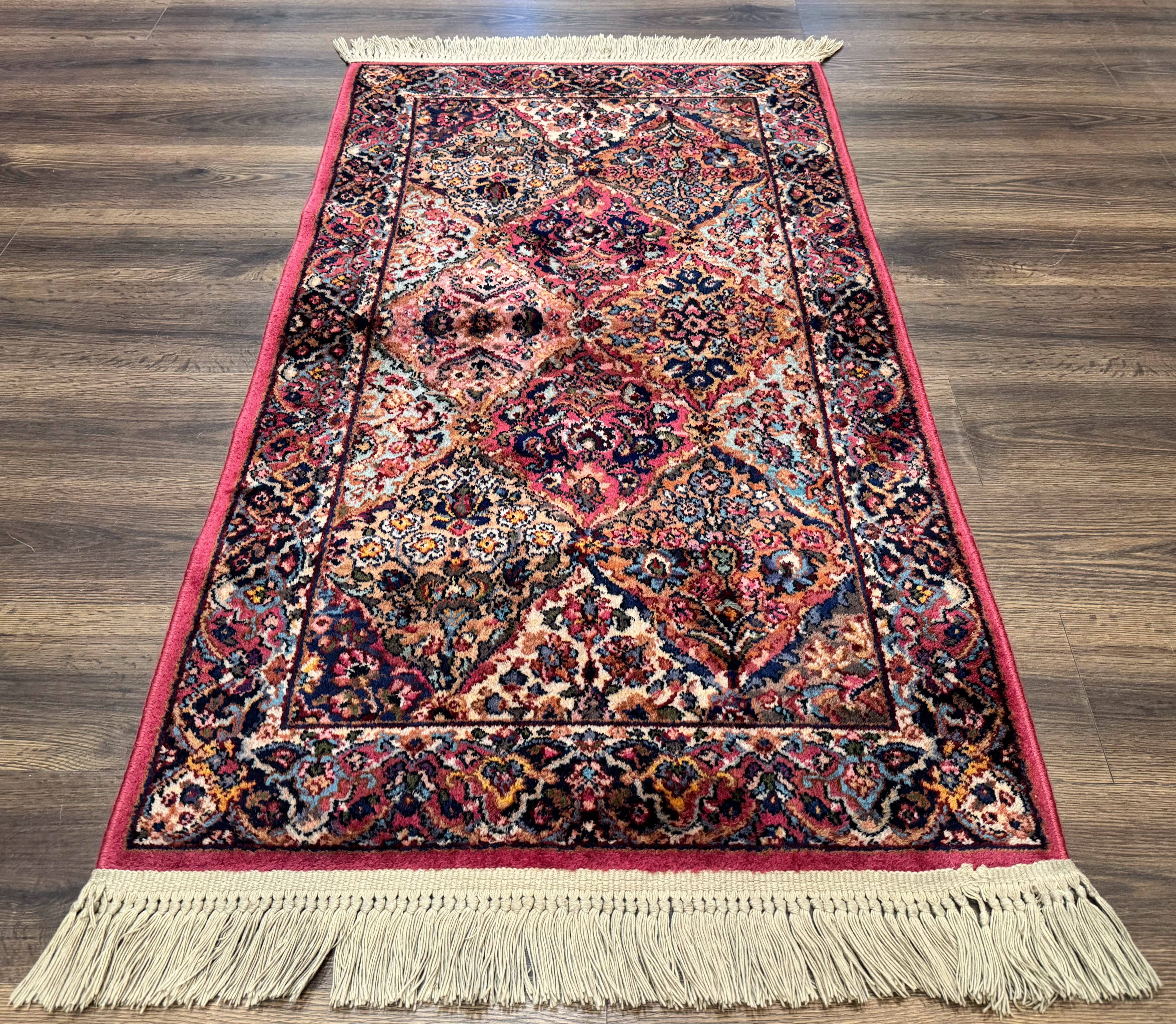 Karastan Rug 3x5 Multicolor Panel Kirman #717, Original 700 Series, Wool Pile, Discontinued - Jewel Rugs