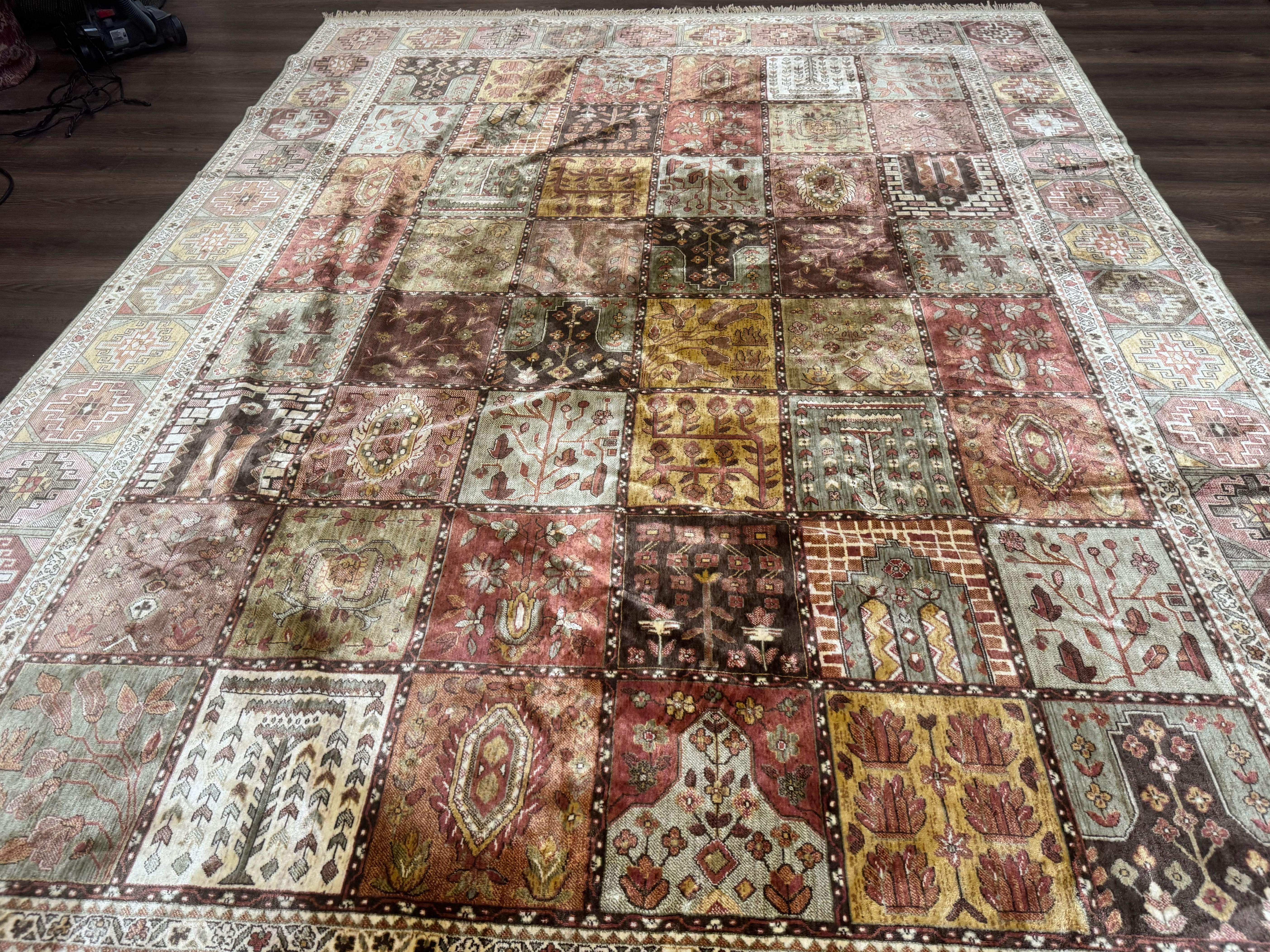 Panel Design Rug 8 x 10.6, Oriental Carpet, Belgium Power Loomed Rug - Jewel Rugs