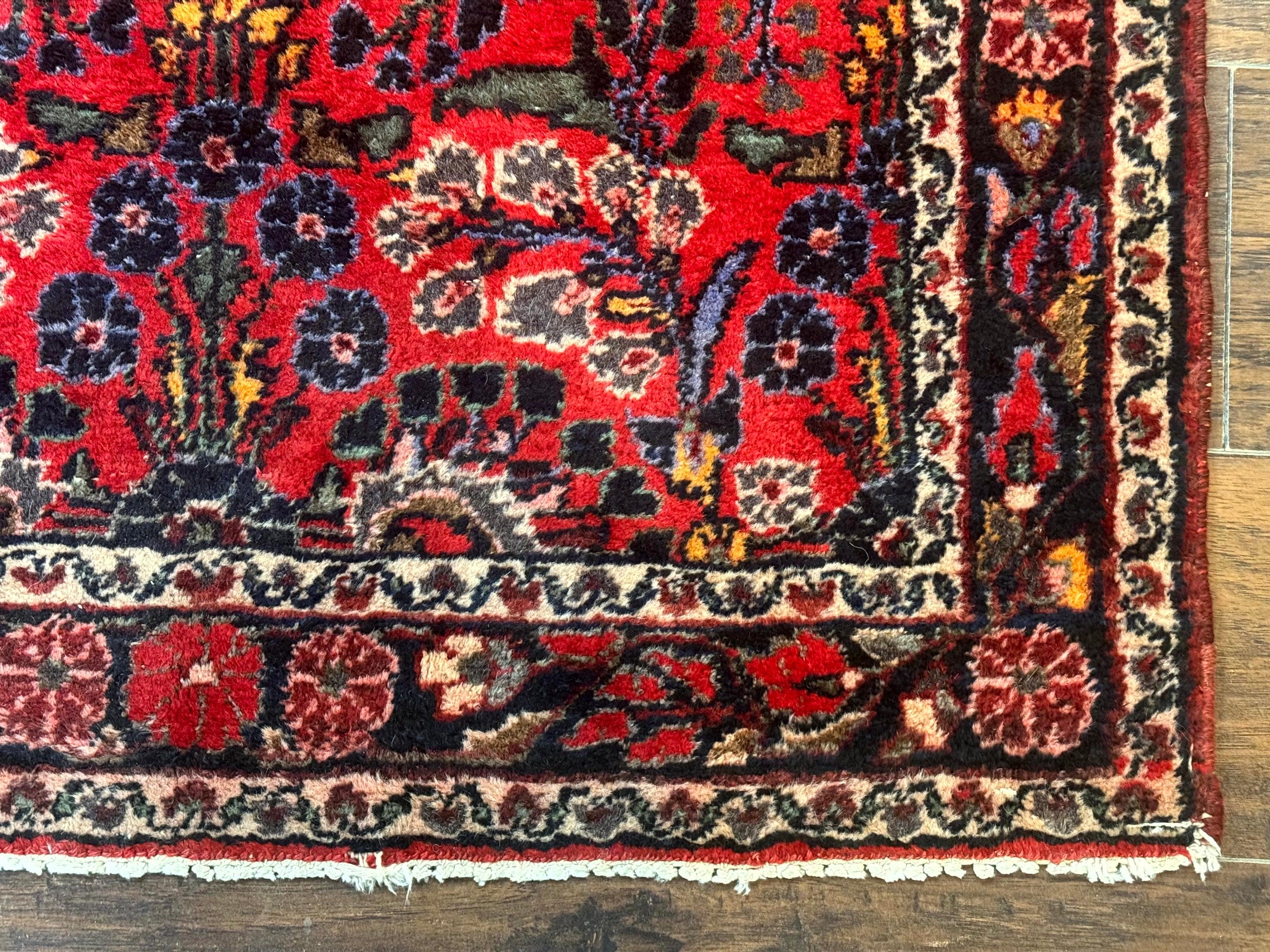 Persian Rug 3x5, Red Tribal Rug, Semi Antique, Wool Rug 3 x 5, Persian Hamadan Rug - Jewel Rugs