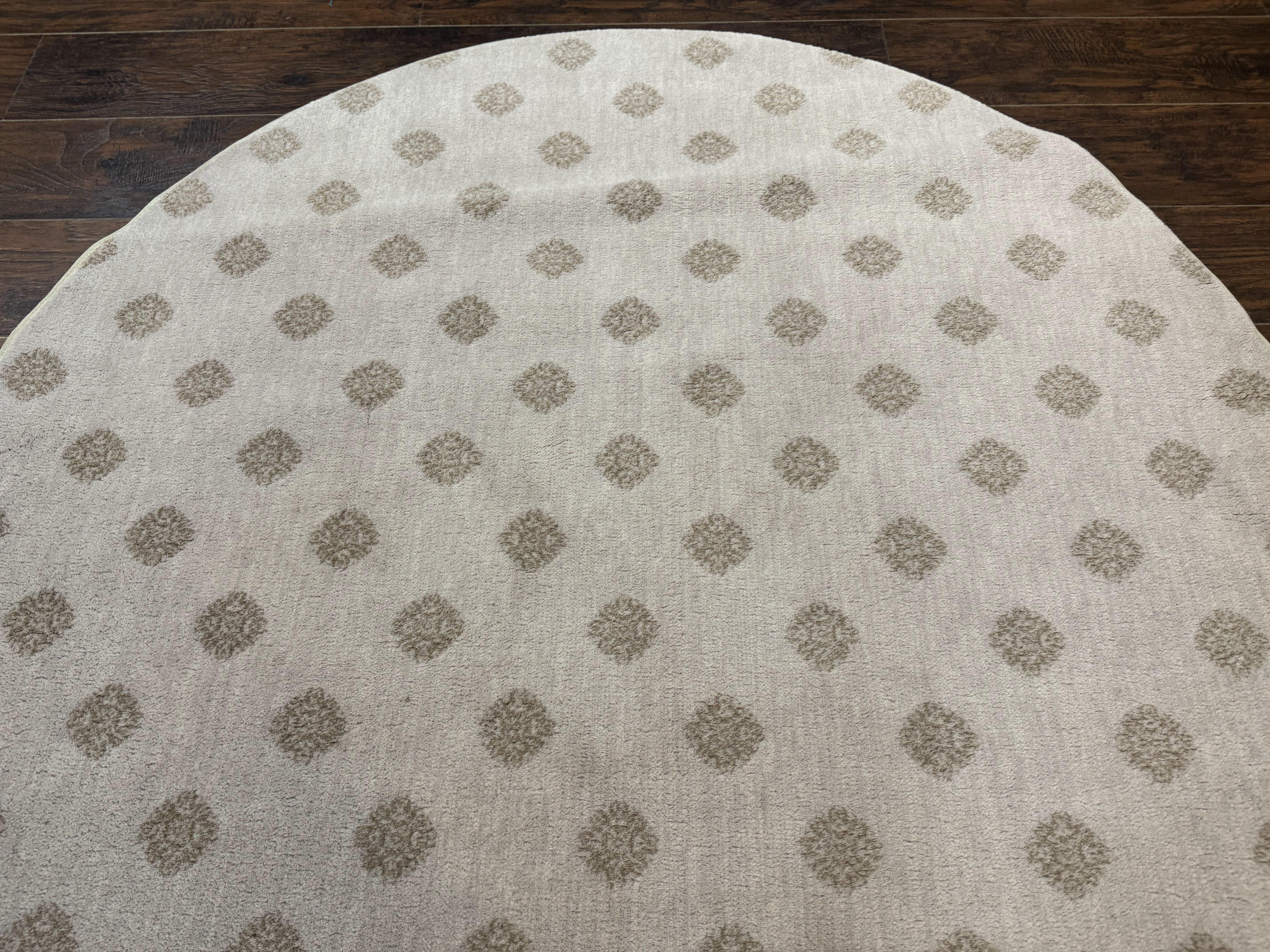 Round Power Loomed Rug 5x5, Contemporary Modern Round Carpet, 5ft Round - Jewel Rugs