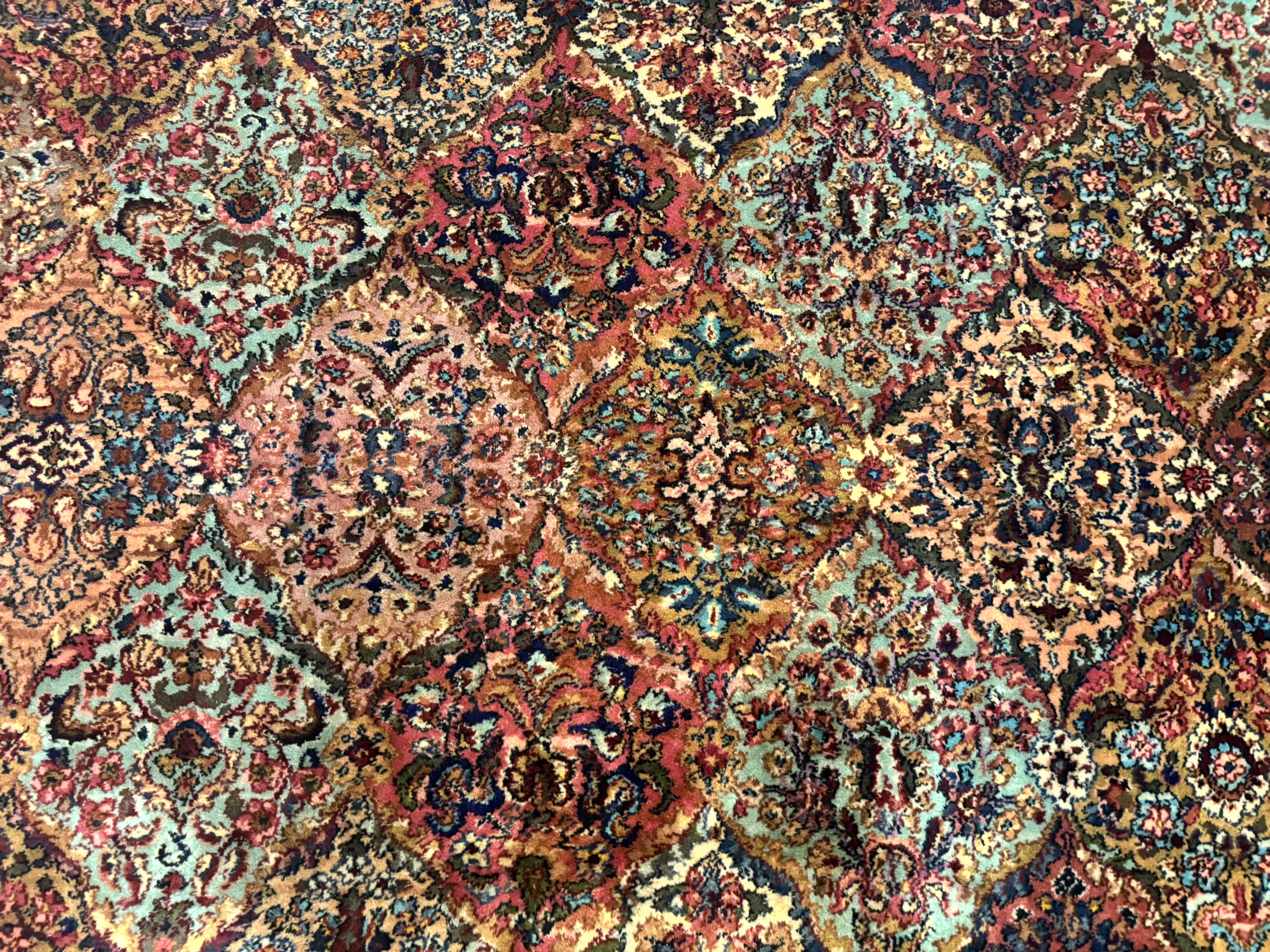 10x16 Karastan Multicolor Panel Kirman Rug #717, Palace Size Wool Discontinued Original 700 Series - Jewel Rugs