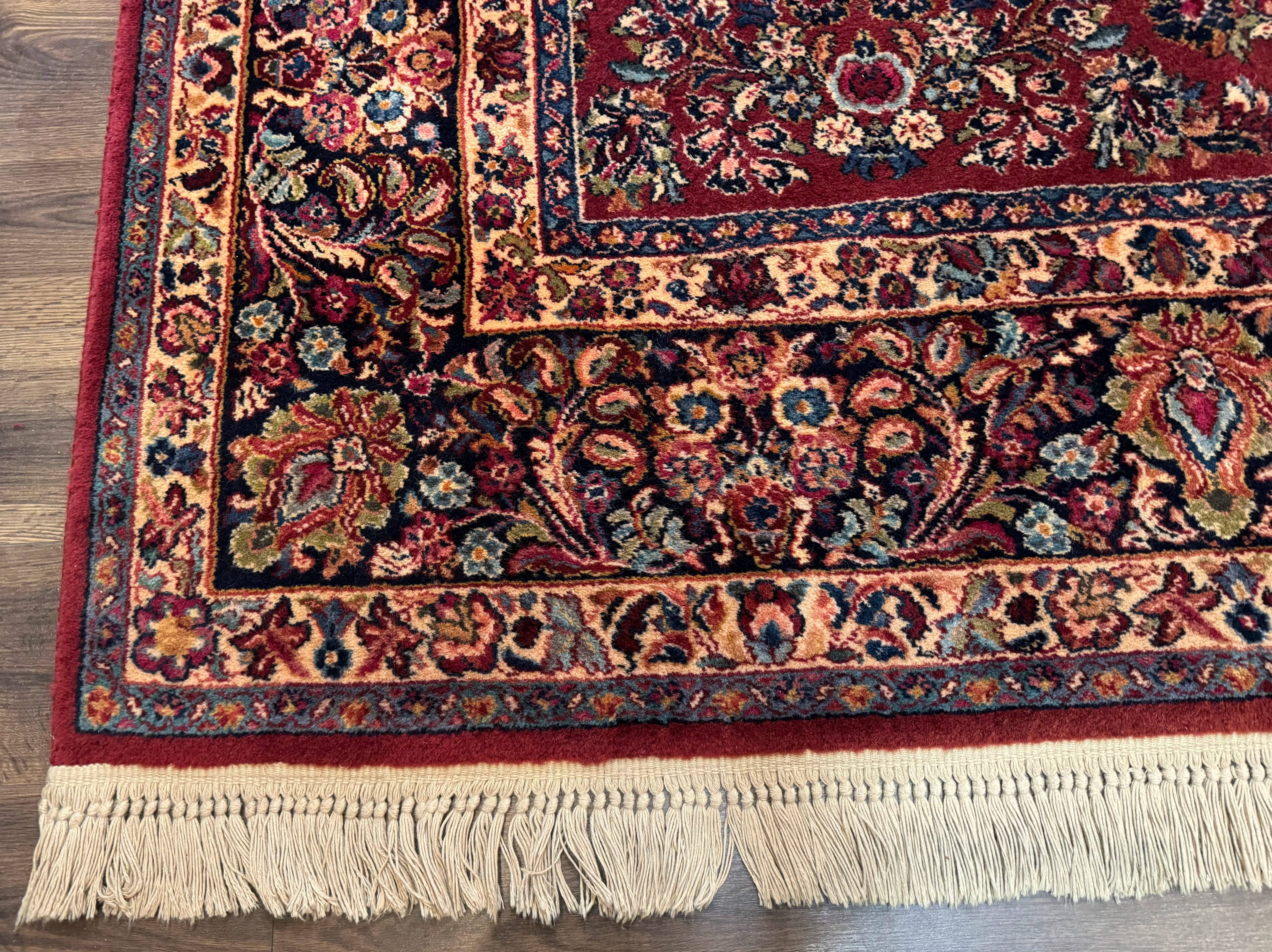 10x14 Karastan Rug Red Sarouk #785, Wool Original 700 Series - Jewel Rugs