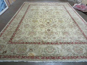 Turkish Oushak Rug 9x12, Vintage Wool Carpet