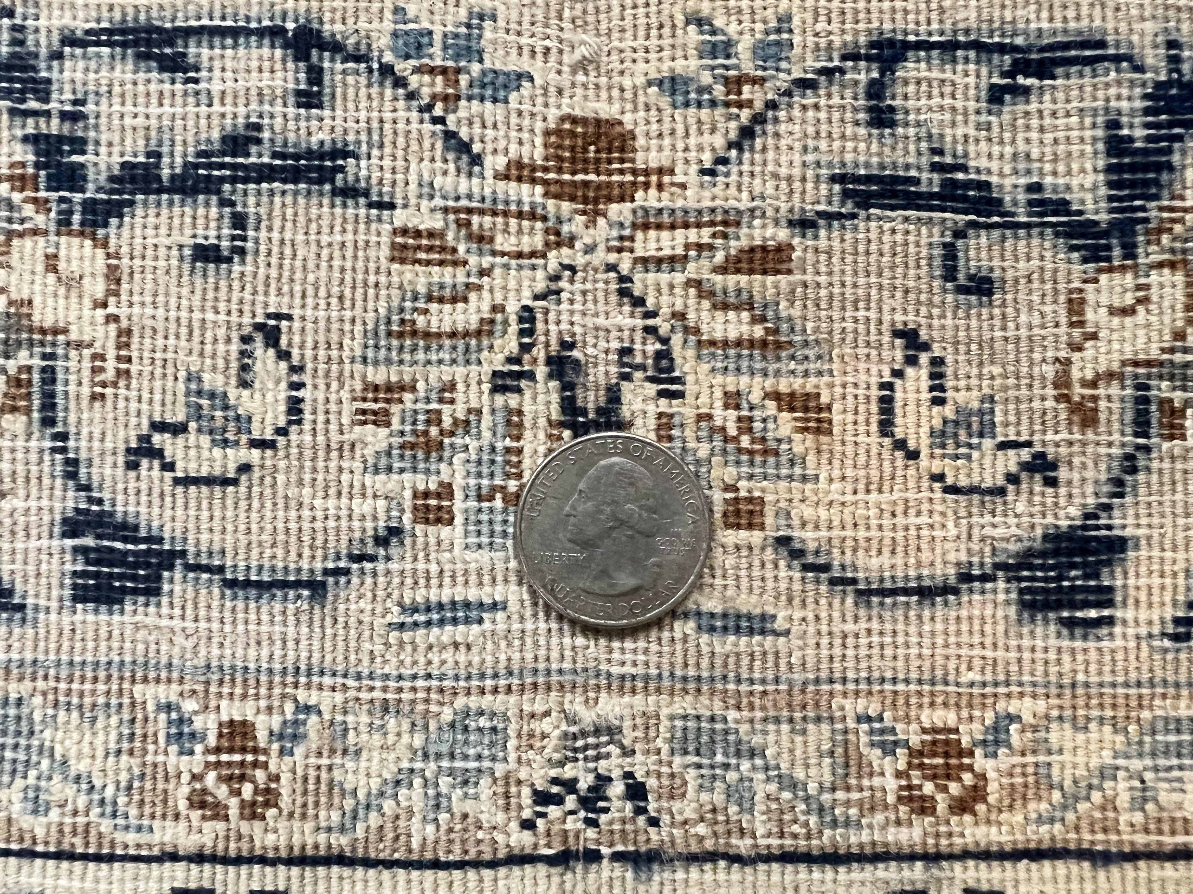 Persian Nain Rug 3x5, Floral Medallion Oriental Carpet, Very Fine Hand Knotted Handmade Wool and Silk Highlights Rug, Vintage Semi Antique - Jewel Rugs