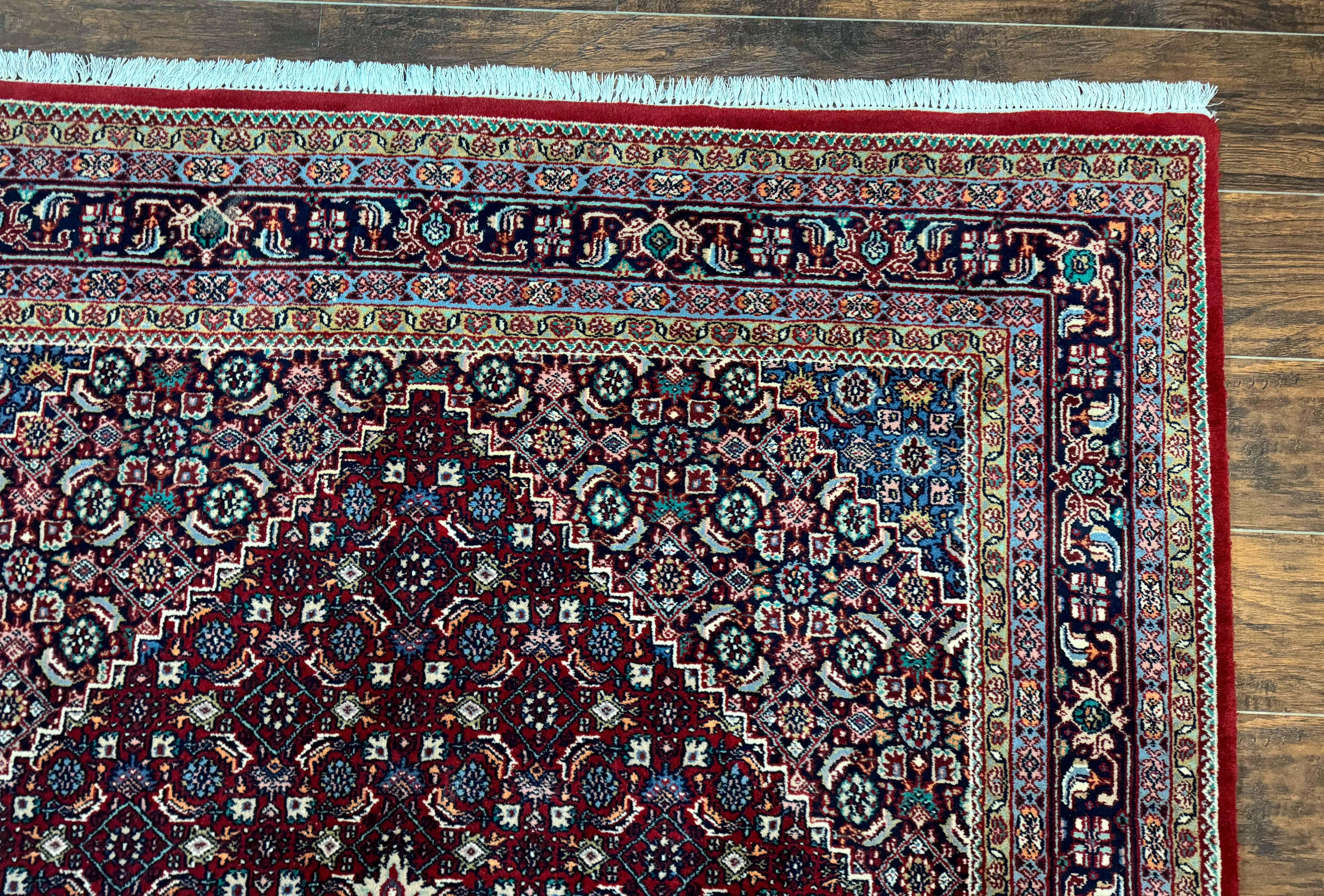 Indo Persian Bidjar Rug 6x9, Vintage Wool Handmade Carpet - Jewel Rugs