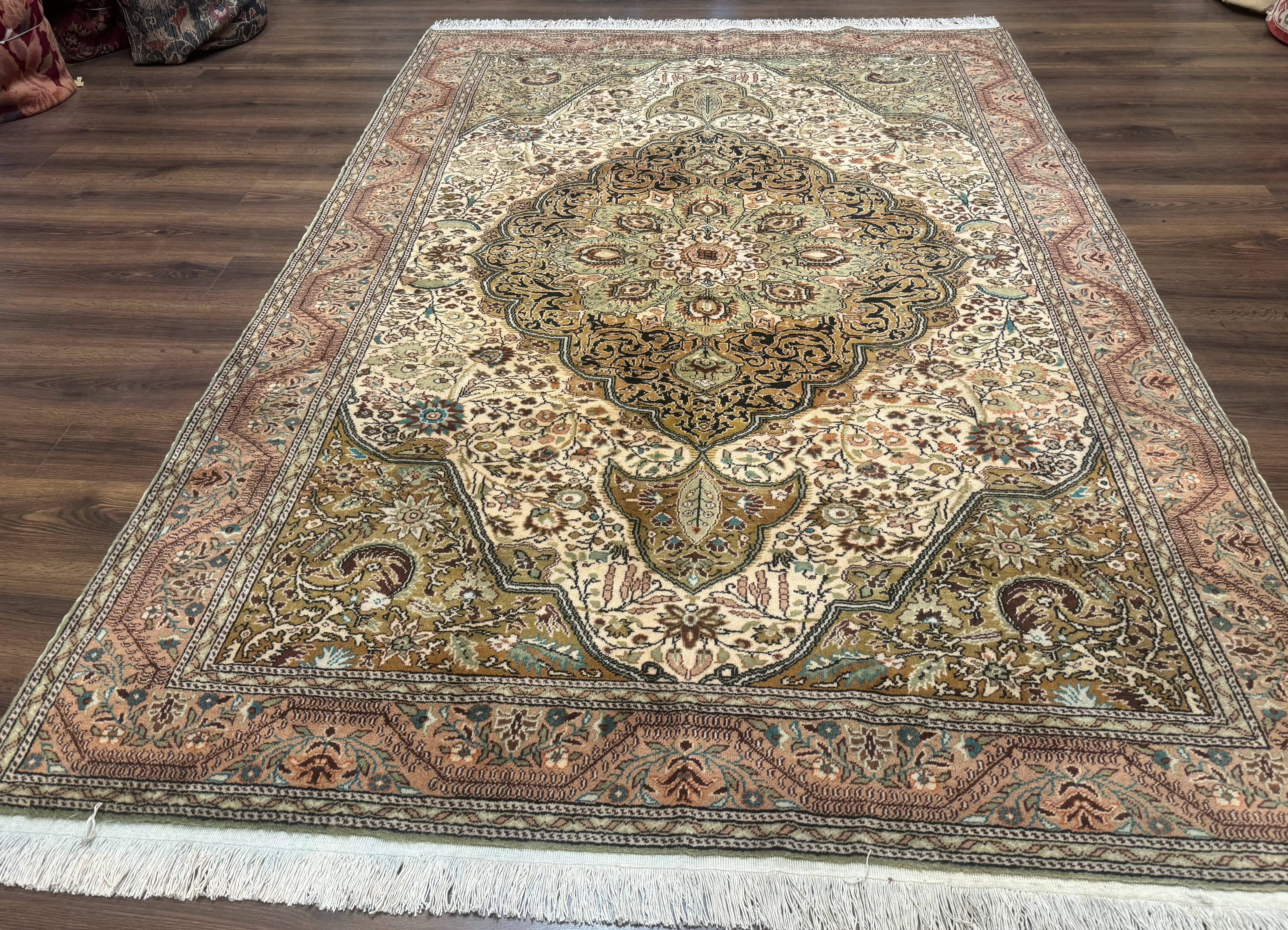 Turkish Sivas Rug 6x9, Floral Medallion, Vintage Handmade Wool Carpet - Jewel Rugs