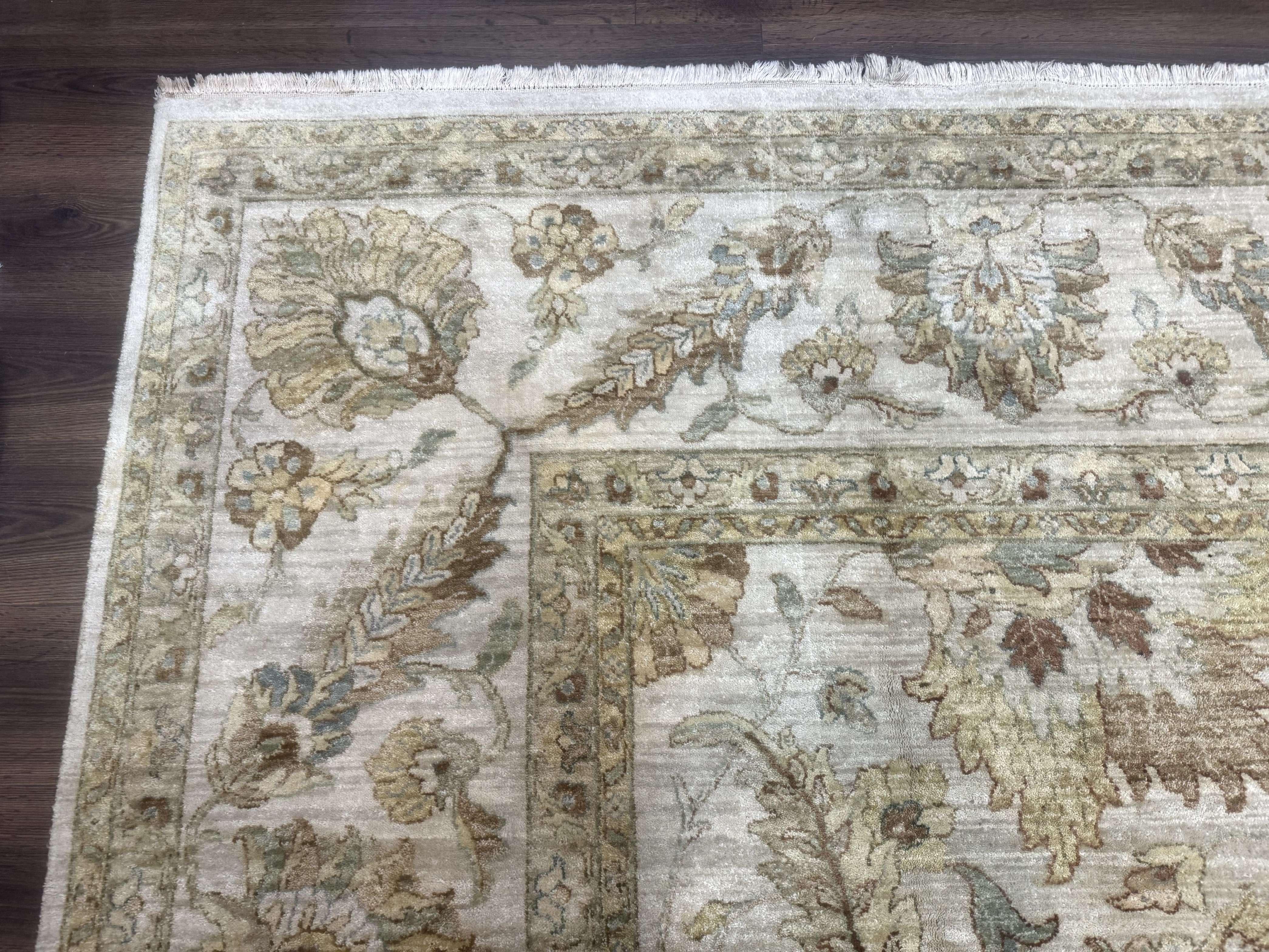 Palace Size Rug 12x15, Neutral Light Colors, Oat, Peshawar Chobi Oushak Rug, Handmade Wool Rug - Jewel Rugs