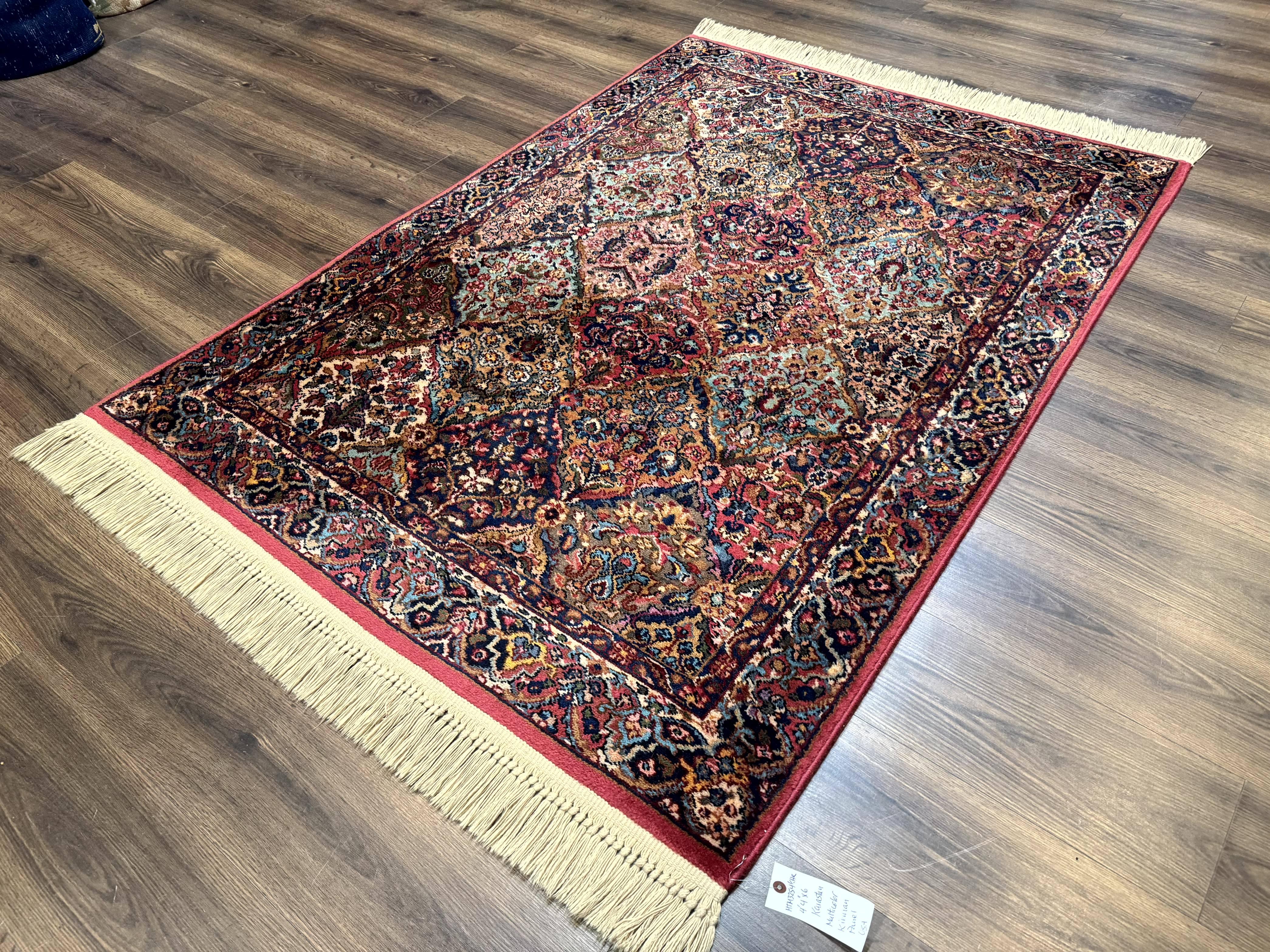 Karastan Rug 4x6 Multicolor Panel Kirman Rug #717, Wool Karastan Carpet, Original Collection 700 Series, Vintage, Rare Size - Jewel Rugs
