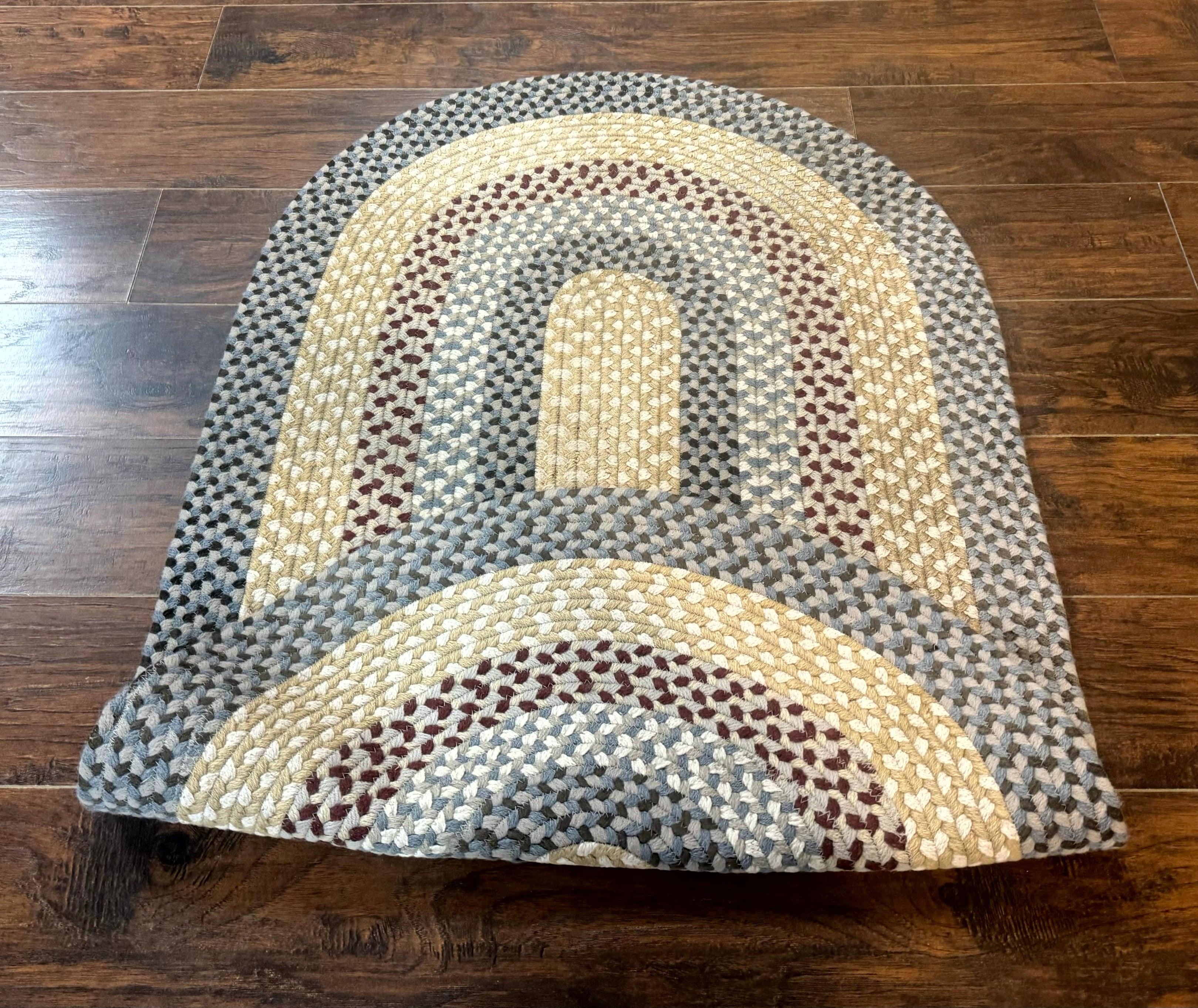 American Braided Oval Rug 3x5, Multicolor, Vintage - Jewel Rugs