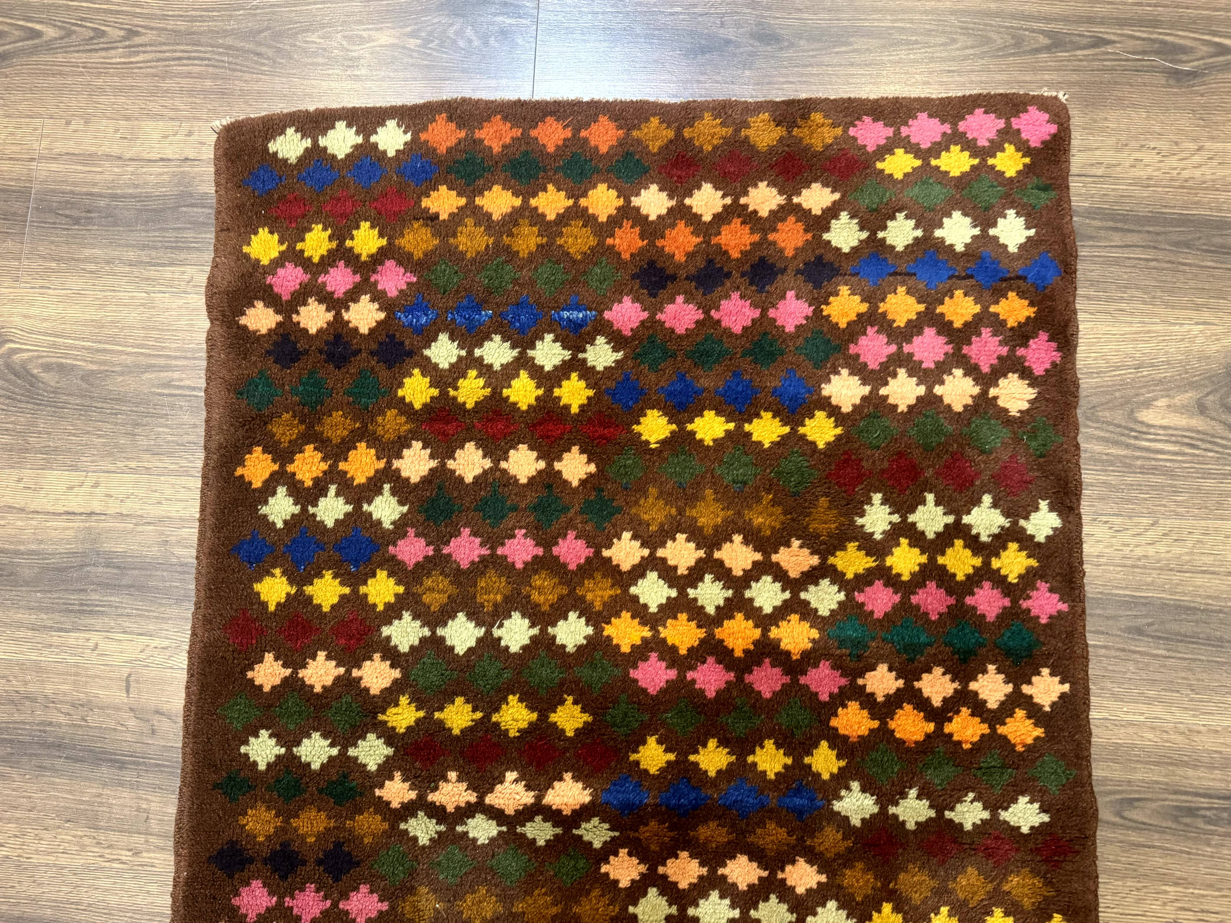 Afghan Balouch Rug 3x5 Multicolor Vintage Handmade Wool Carpet - Jewel Rugs